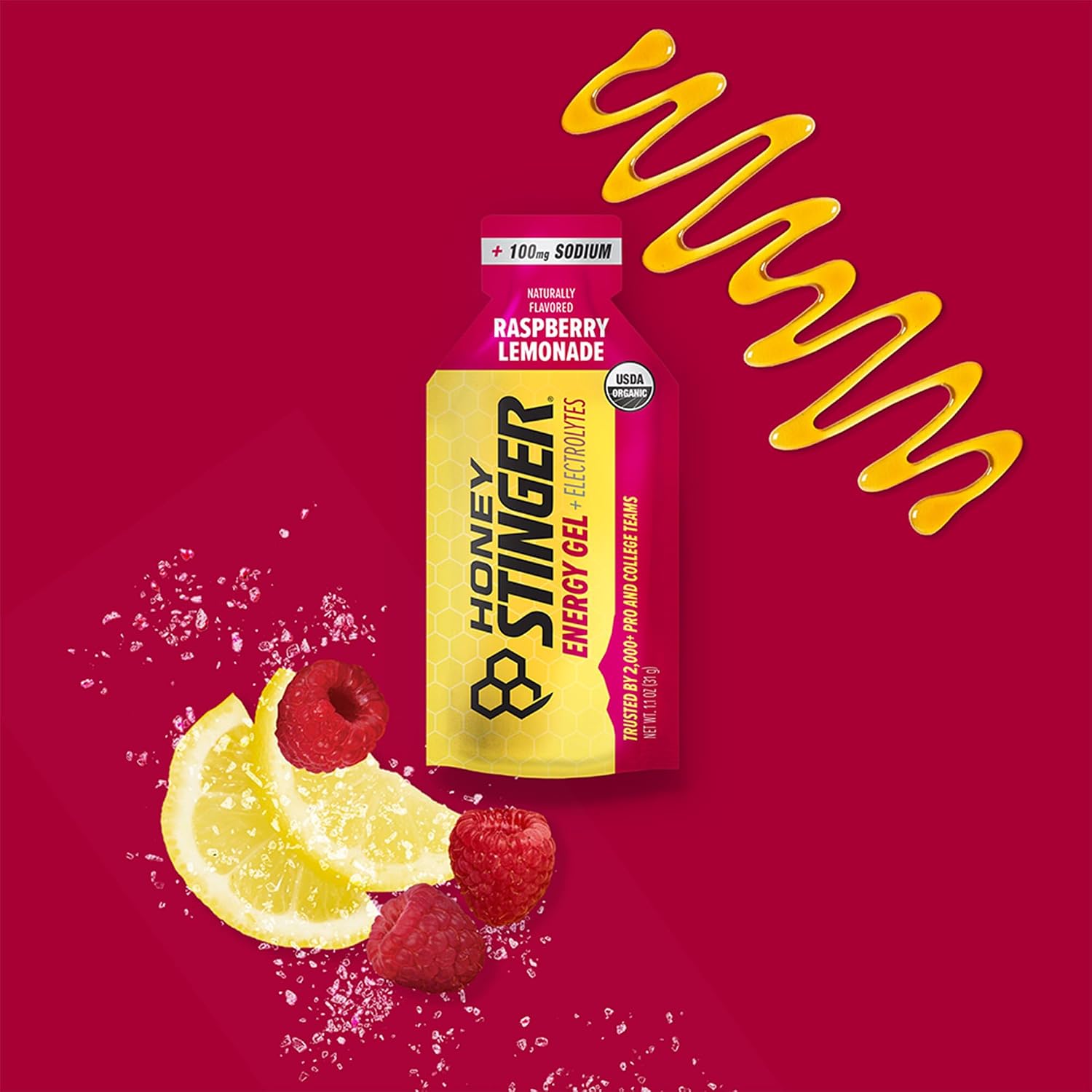 Honey Stinger Gold Energy Gel, Gluten Free & Caffeine Free, for Exercise, Running and Performance, Sports Nutrition for Home & Gym, Pre and Mid Workout, 24 Pack, 26.4 Ounce | sports-nutrition-endurance-and-energy-chews