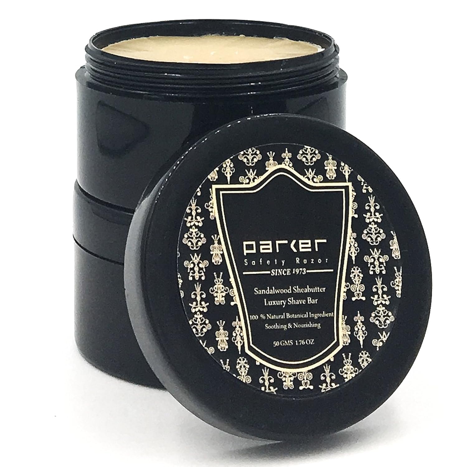 Parker Travel Pack of Sandalwood & Shea Butter Shaving Soap, 1.76 oz 2-Pack | Two 1.76 Oz Shaving Soap Bars With Sandalwood And Shea Butter