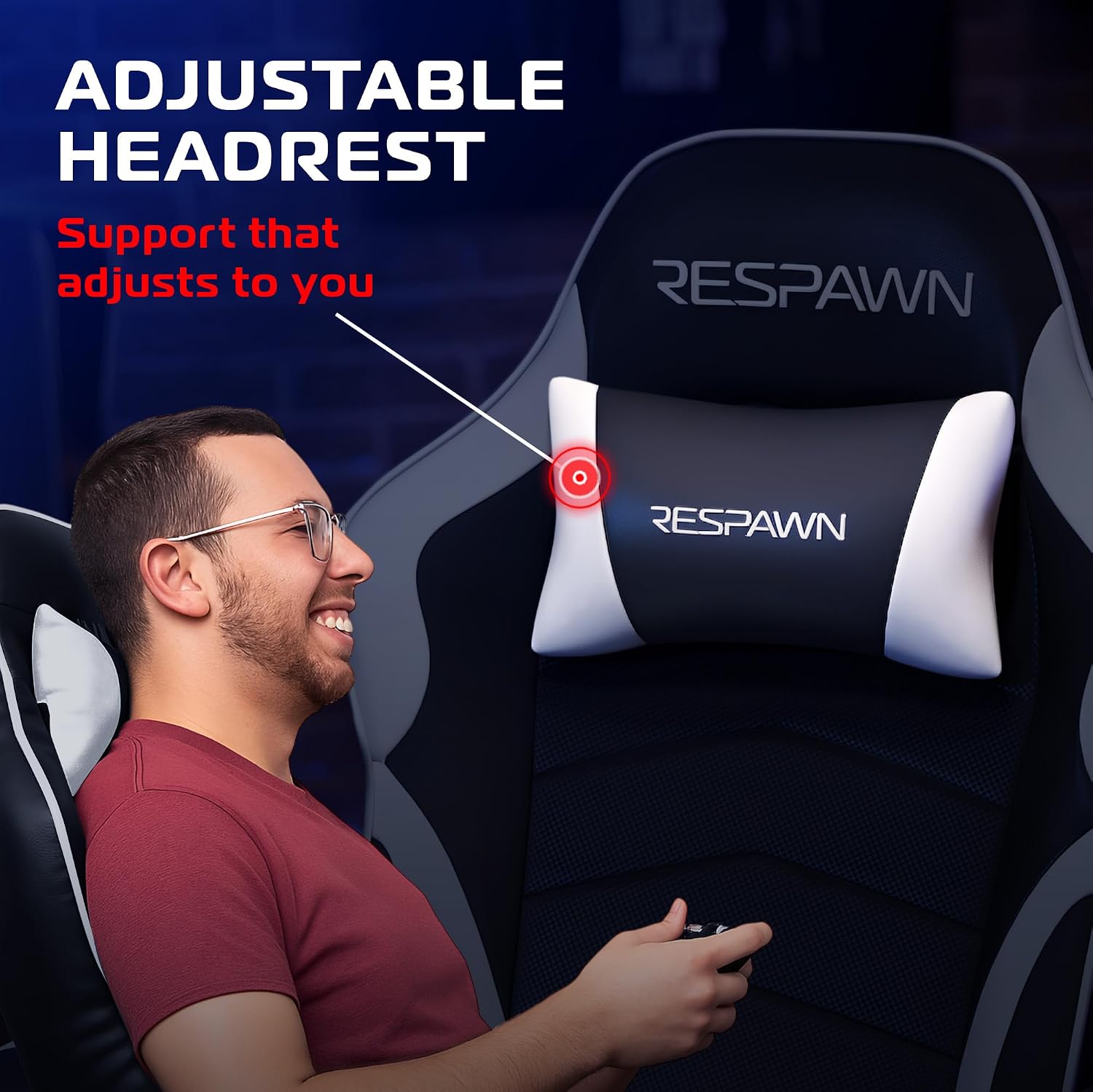 Respawn 900 Gaming Recliner Chair with Footrest, Cup Holder and Swivel
