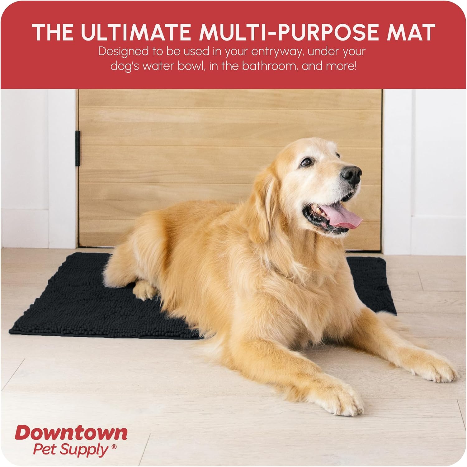 Dog Mud Mat, 31" x 20" Sage – Thick Microfiber Entry Rug for Snow, Mud & Salt – Absorbent, Quick-Dry, Washer-Safe & Non-Slip, Medium