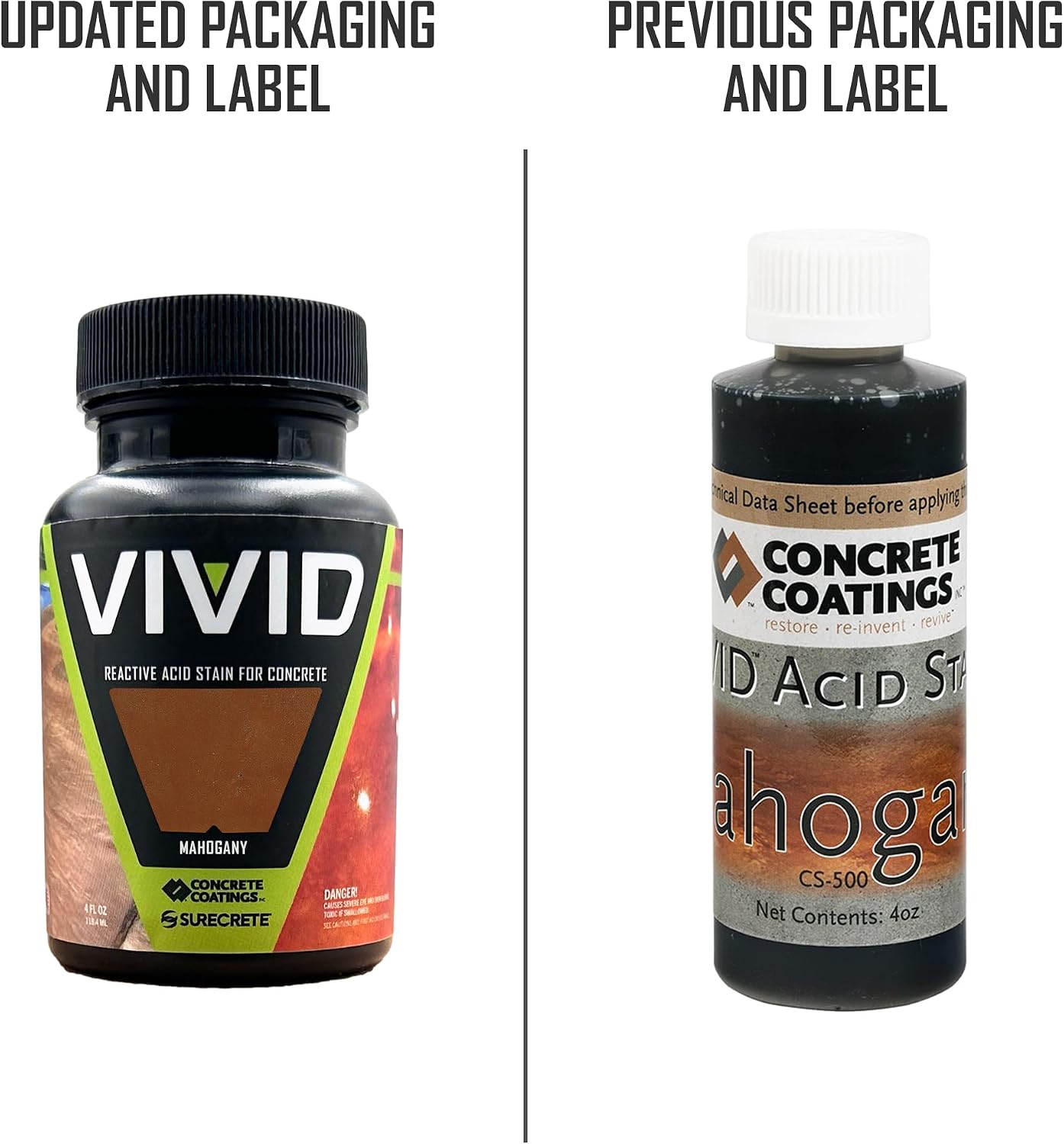CC Concrete Coatings Vivid Acid Stain for Concrete | Weathered Terracotta | 4 oz Tester