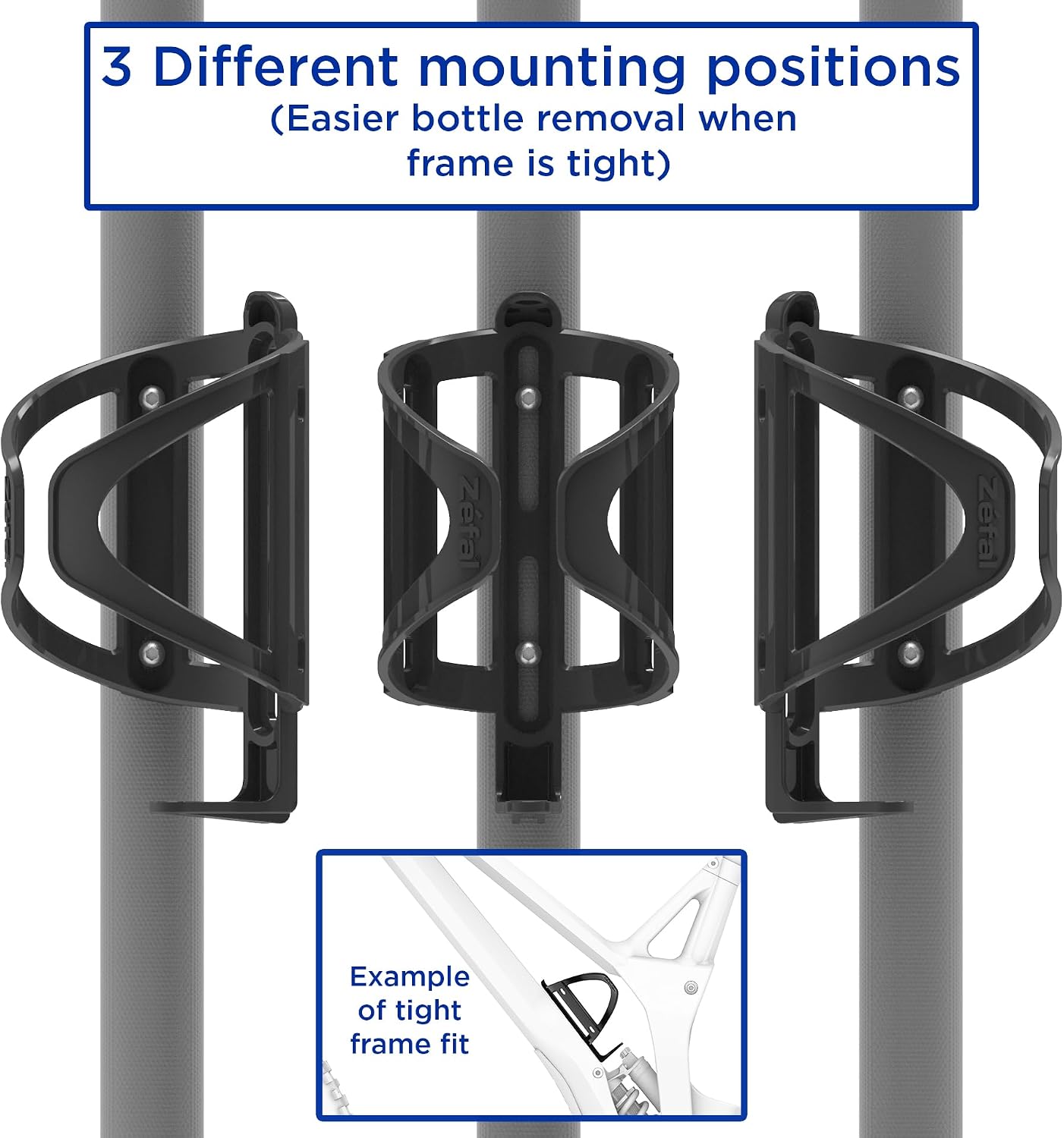 Zefal Pulse Universal Water Bottle Bike Cage (Multi-Position, Black)