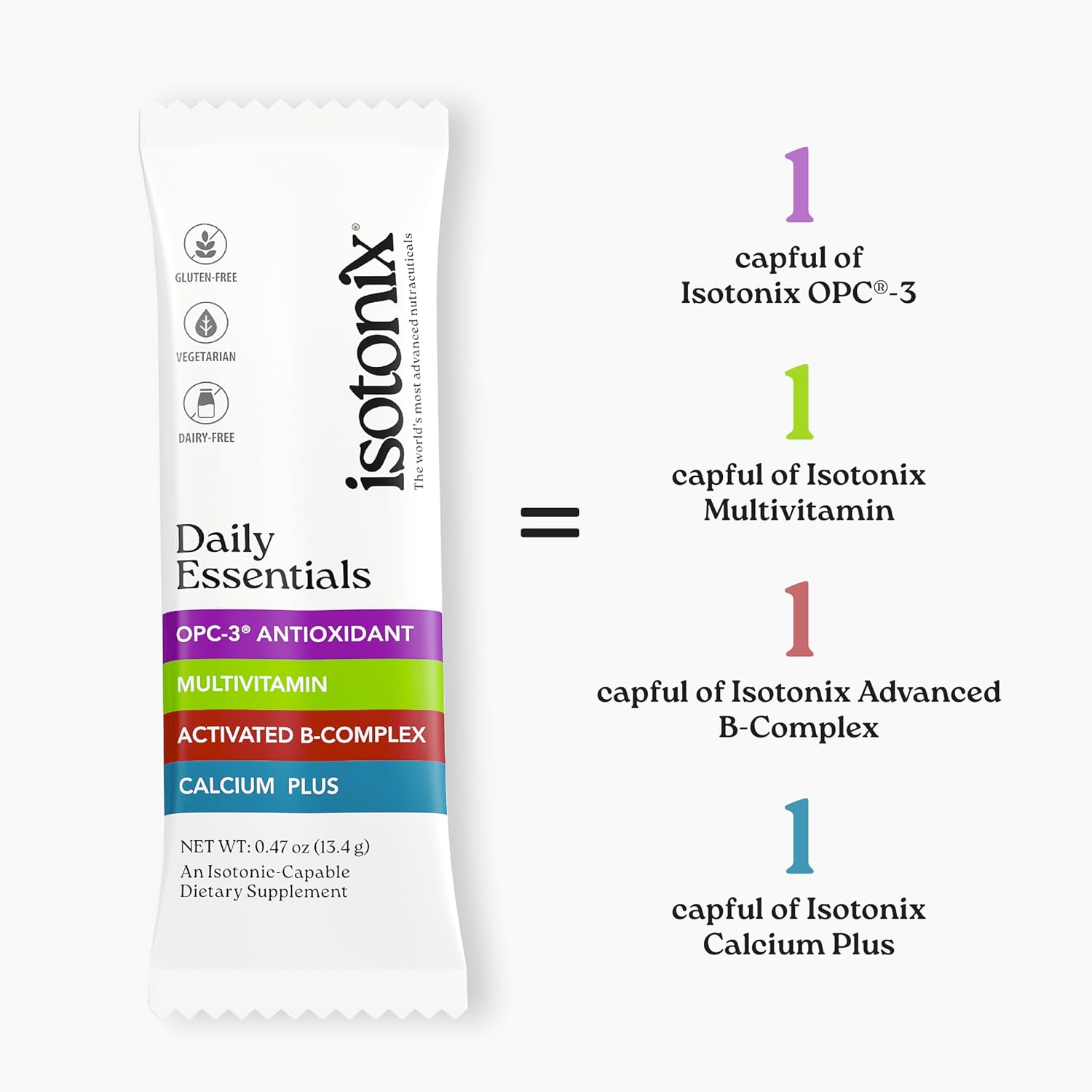 Isotonic Daily Multivitamin Powder Packets for Women & Men – 4-in-1 Multivitamin, B-Complex