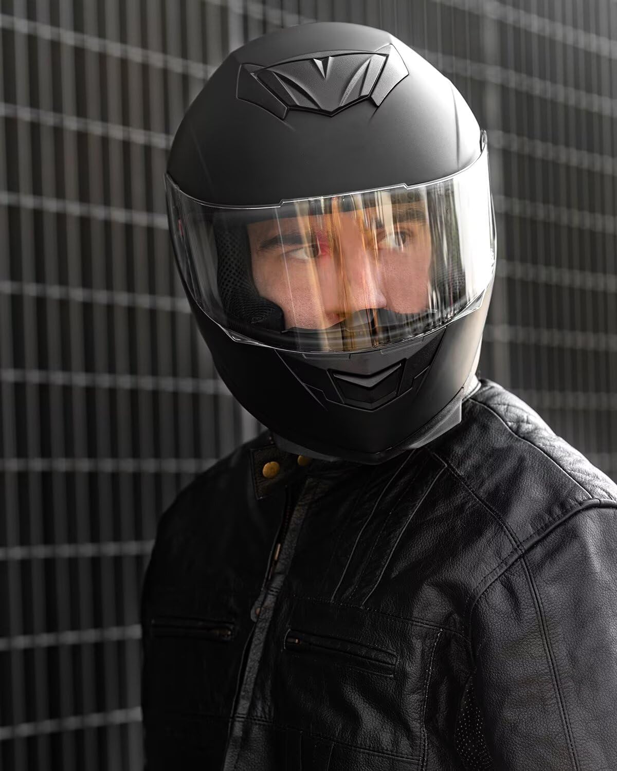 ILM Full Face Motorcycle Helmet for Motocross Street Bike DOT Certified 2 Visors Model-317(Gloss Black, L)