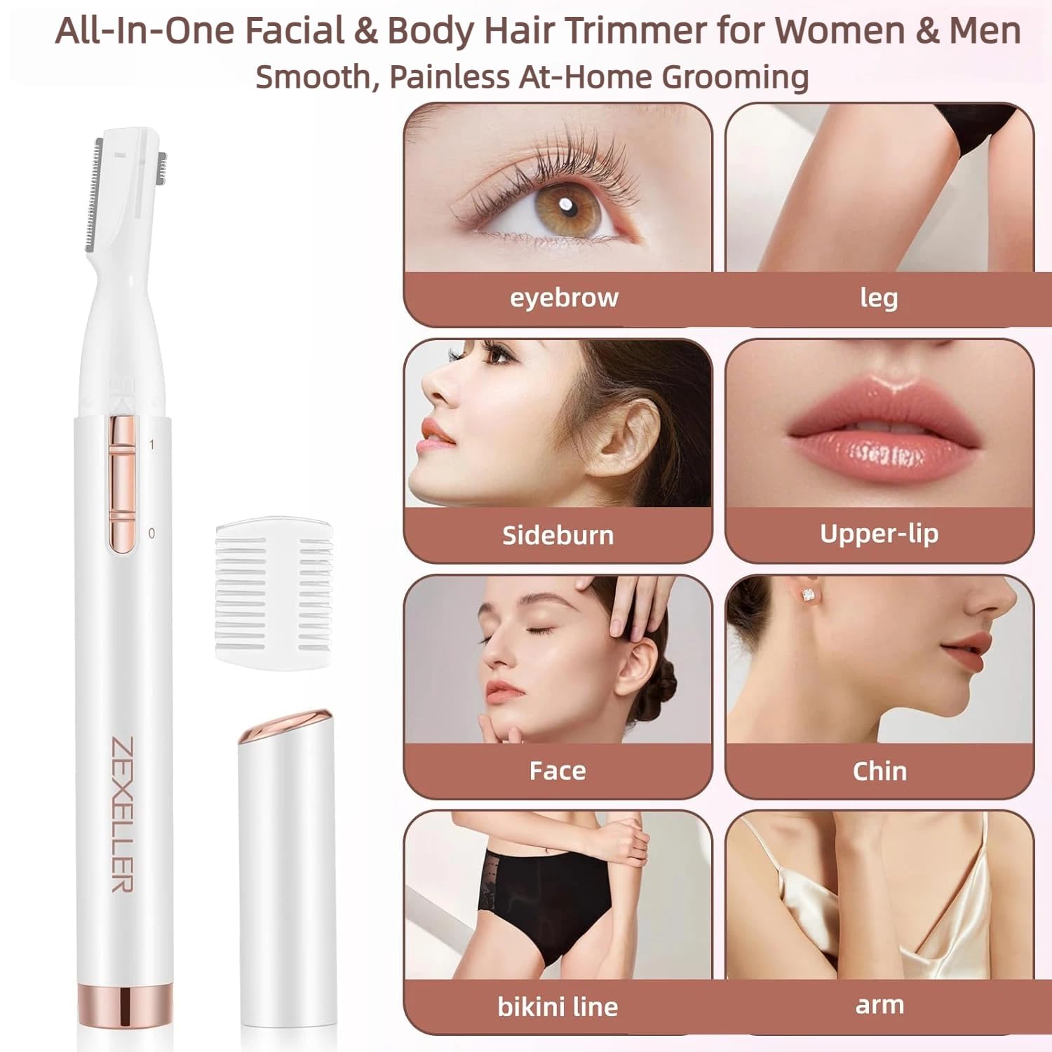 Upgraded Eyebrow Trimmer, Precision Electric Razor for Women Men