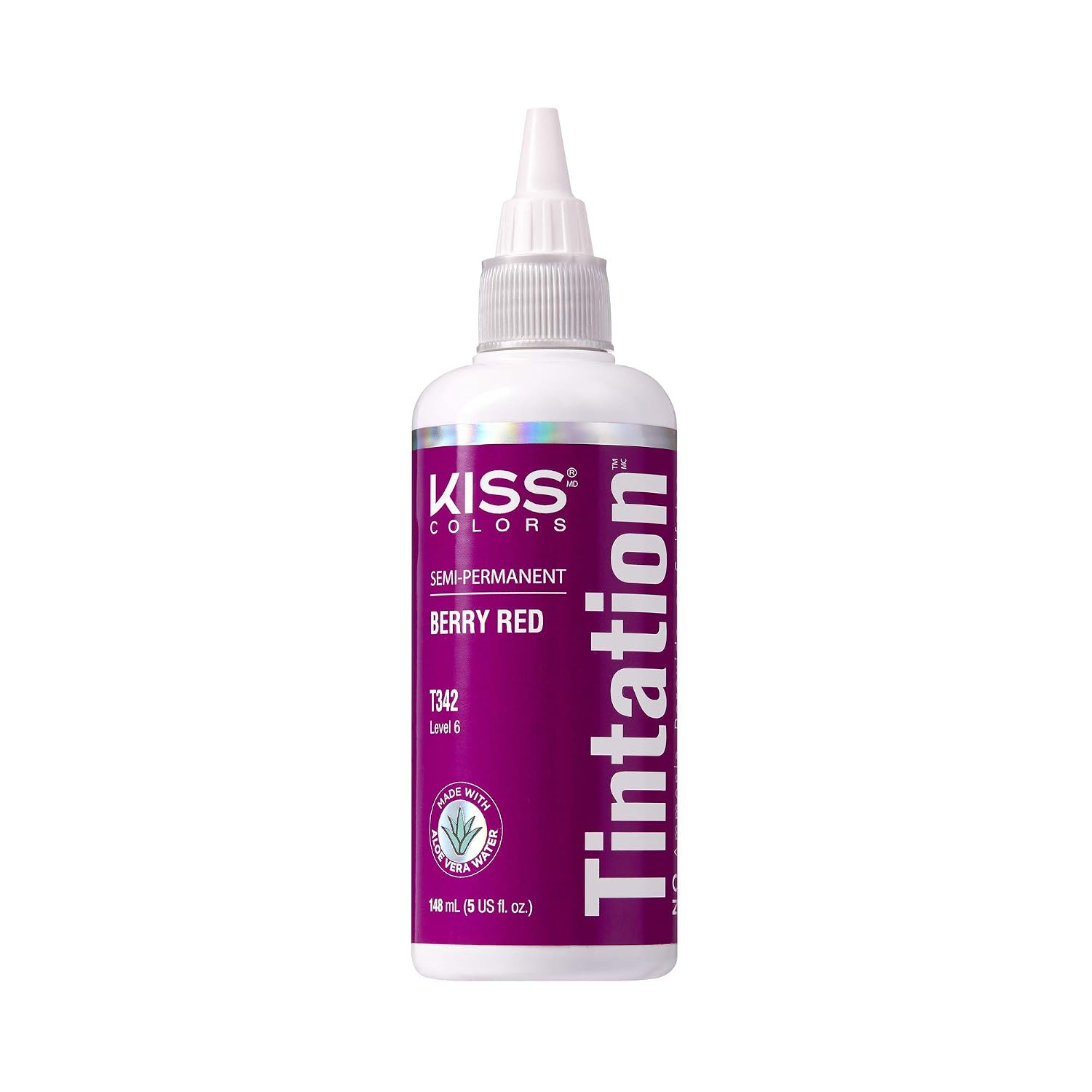 Red by Kiss Tintation Semi-Permanent Hair Color, Aloe Vera Water Based, Argan Oil, Olive Oil, Collagen & Keratin, Long-Lasting Color Dye (Honey Brown, 5 Fl Oz)