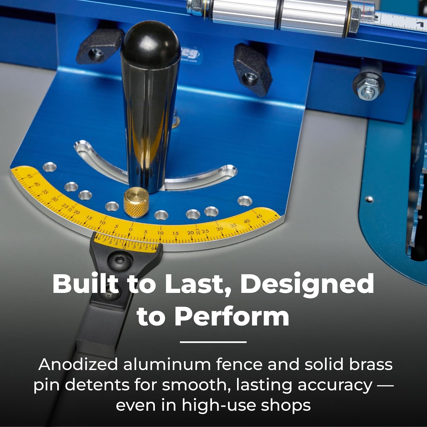 Kreg Precision Miter Gauge System - Adjustable Table Saw Miter Gauge Fence - High Accuracy Angle Cutting Tool - KMS7102