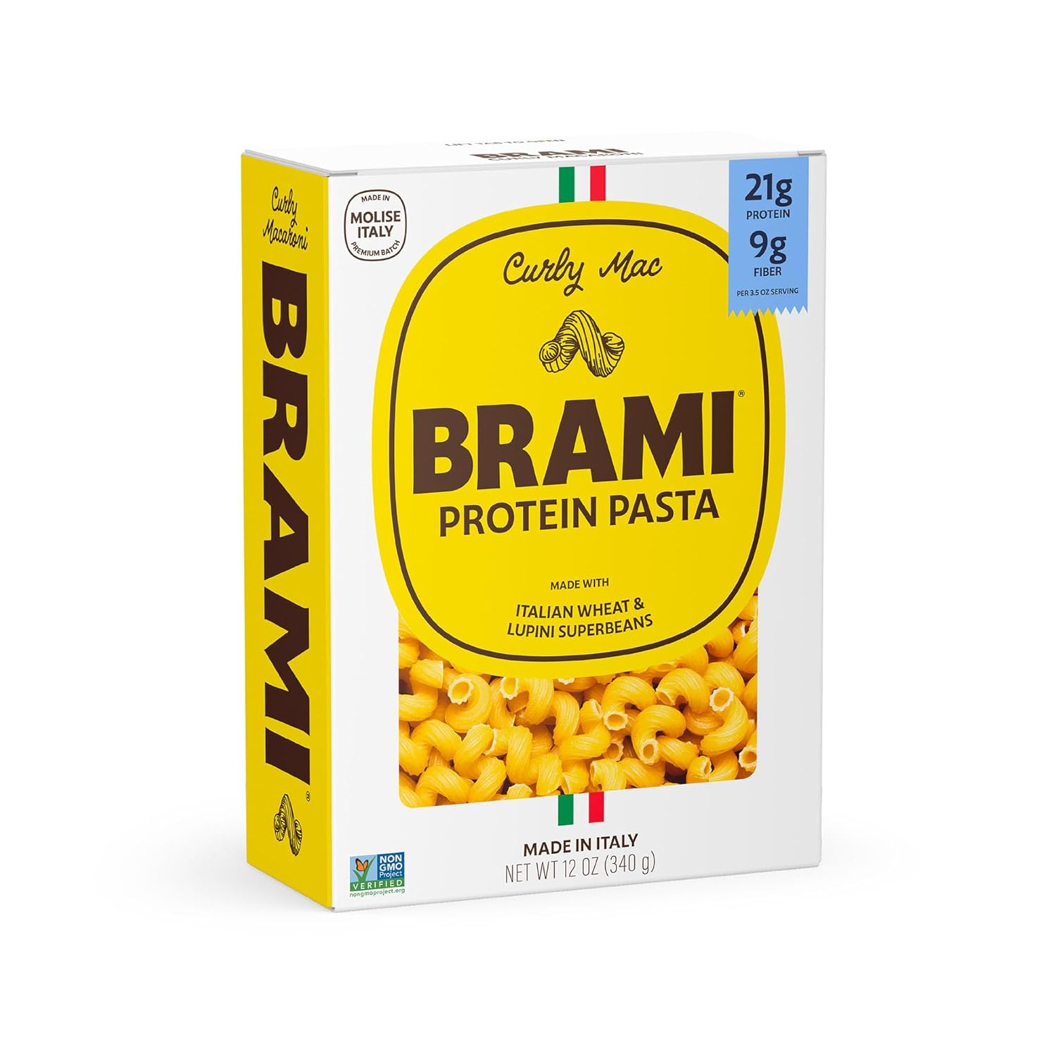 Brami Curly Macaroni Protein Pasta, 12 OZ