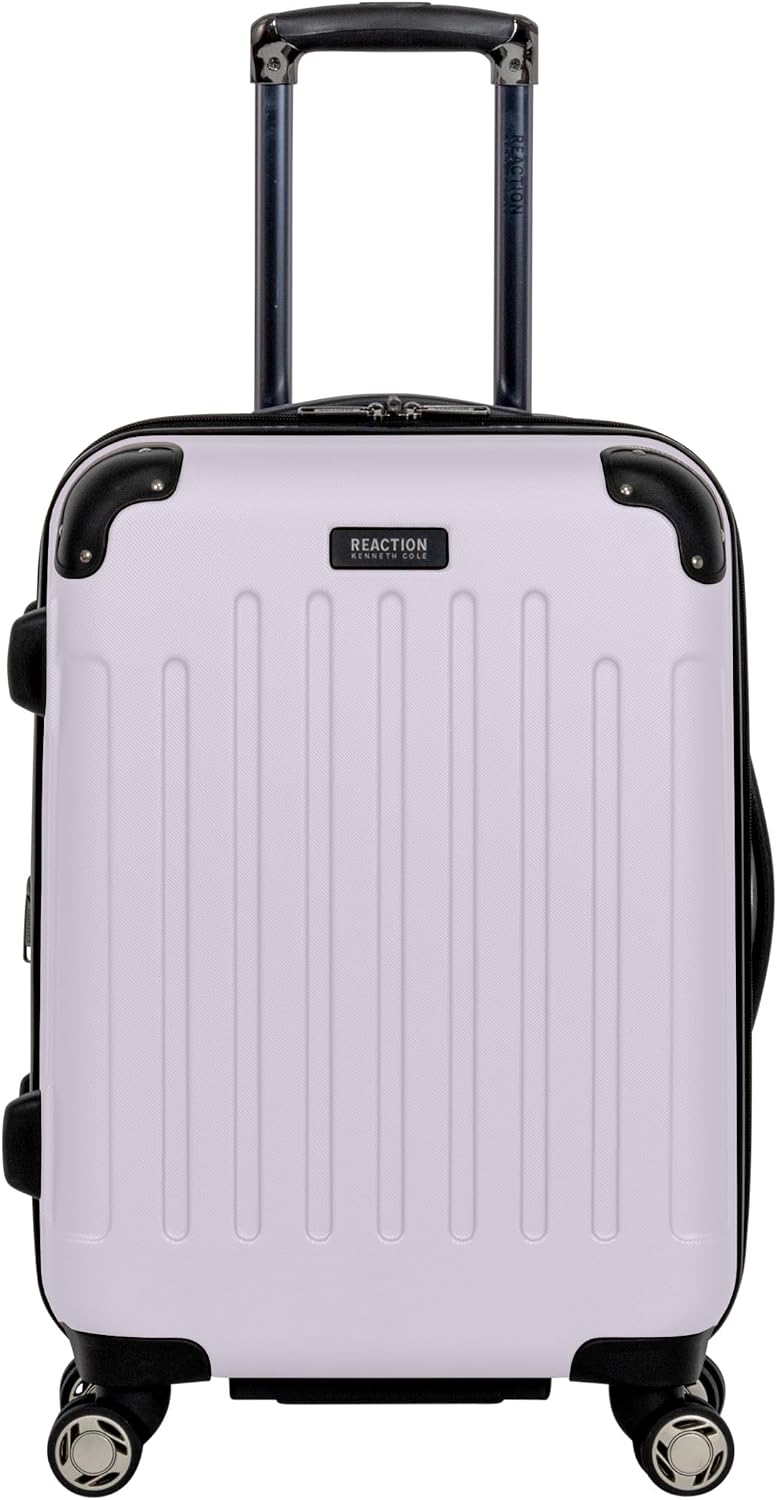Kenneth Cole REACTION Renegade Luggage Expandable 8-Wheel Spinner Lightweight Hardside Suitcase, Champagne, 20-Inch Carry On