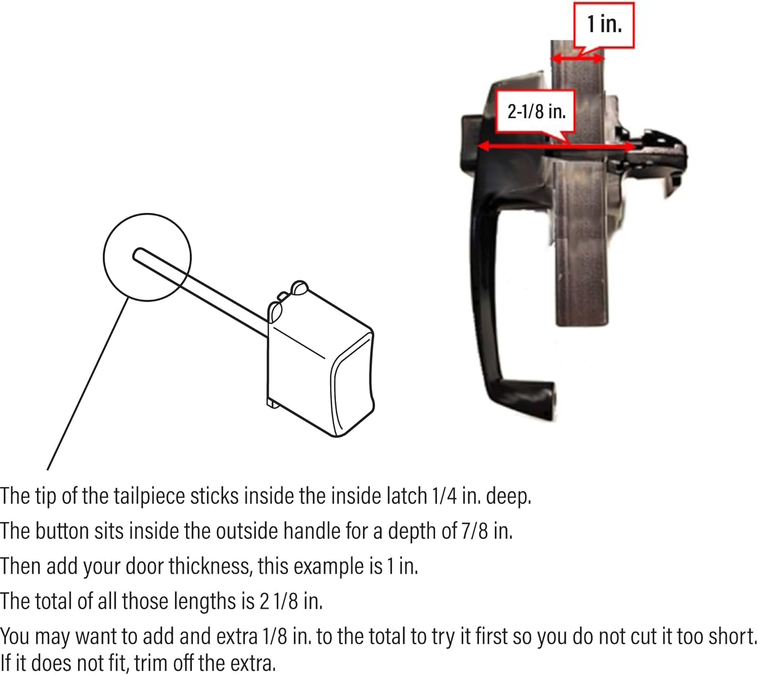 Prime-Line K 5082 Black Push Button Latch with 1-1/2 In. Hole Center (1 Set) | 1-1/2 in. Hole Center, 1 Set