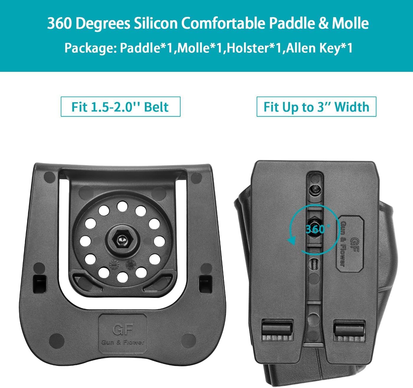 Taurus G2C Holster, Taurus G3C Holster, 9mm/.40 Cal OWB, Level II Paddle