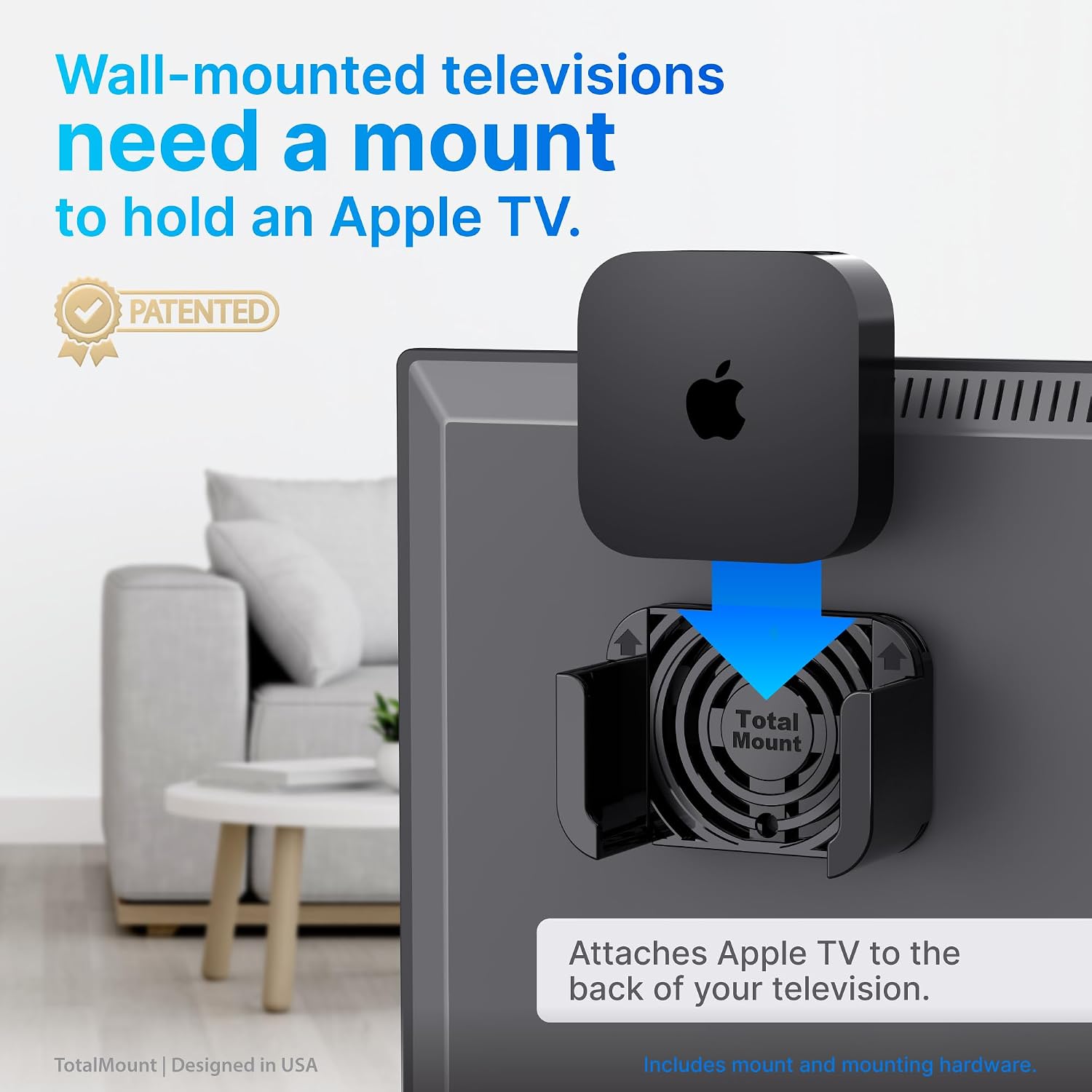 TotalMount for Apple TV – Fits All Models, Heat Management, Premium Quality | Designed in the USA