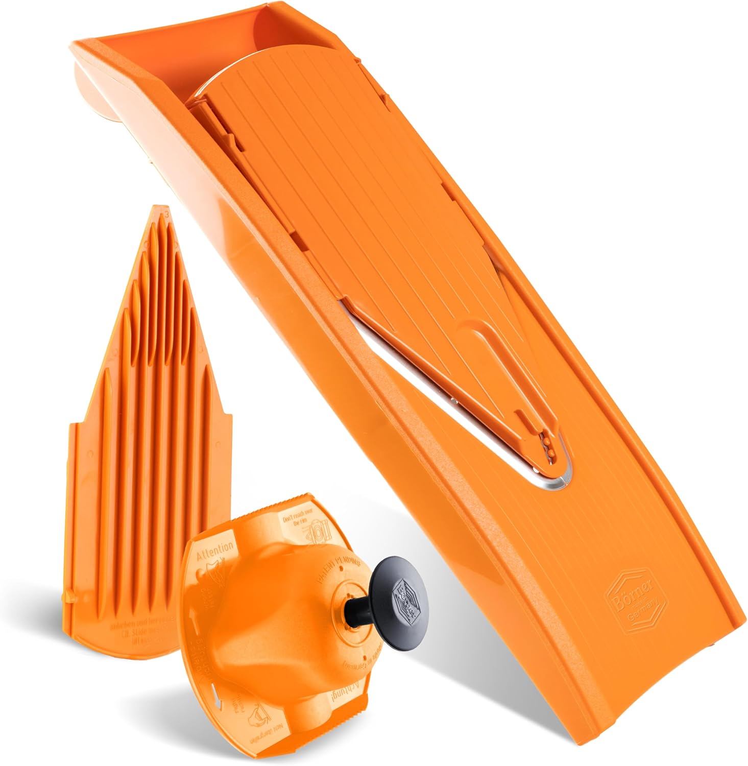 BORNER V Mandoline Slicer Kitchen V1 ClassicLine Starter Set | Vegetable Grater Börner - Quality Made in Germany, Color:Orange