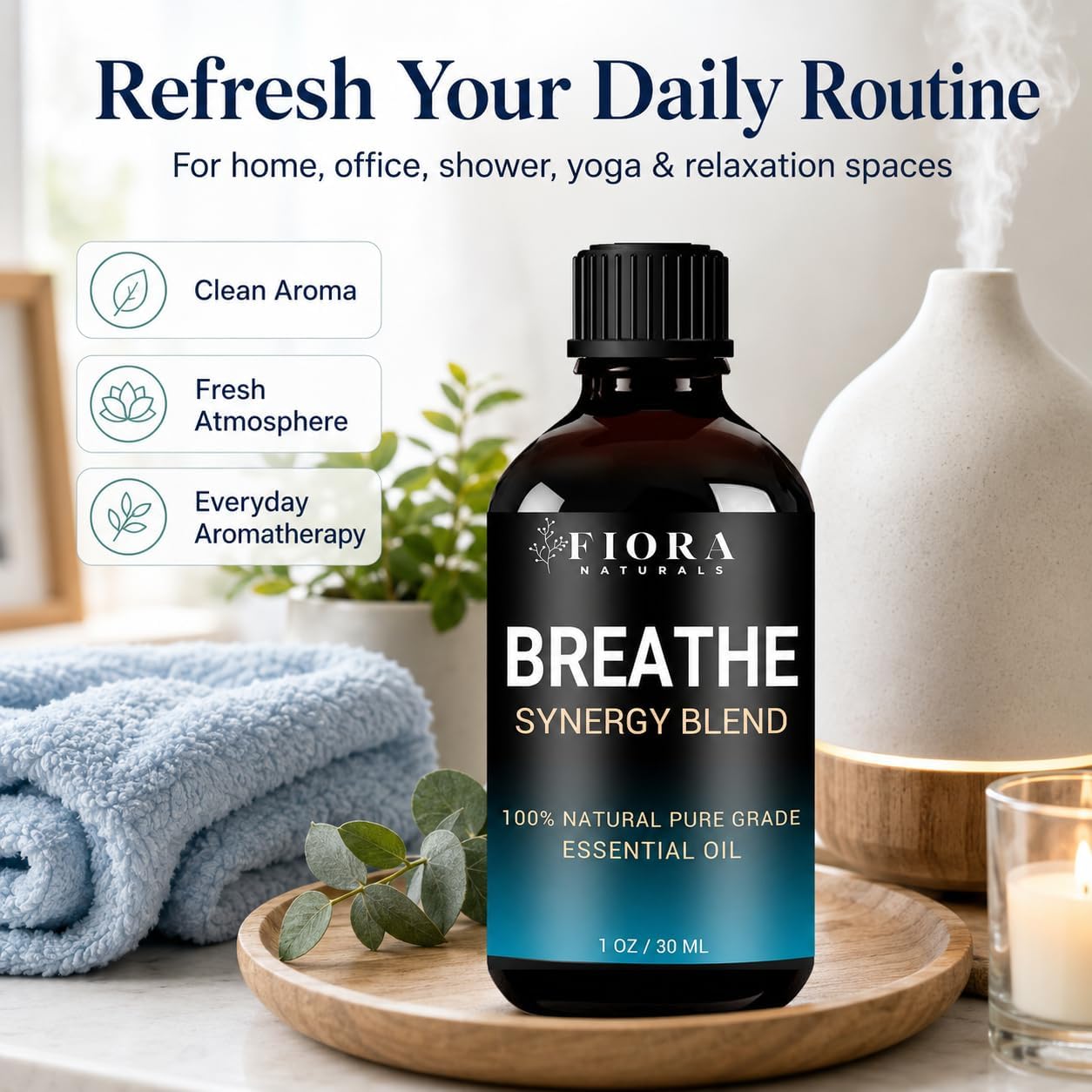 Breathe Oil Blend, Breathe Essential Oil Natural Pure Grade Synergy Blend