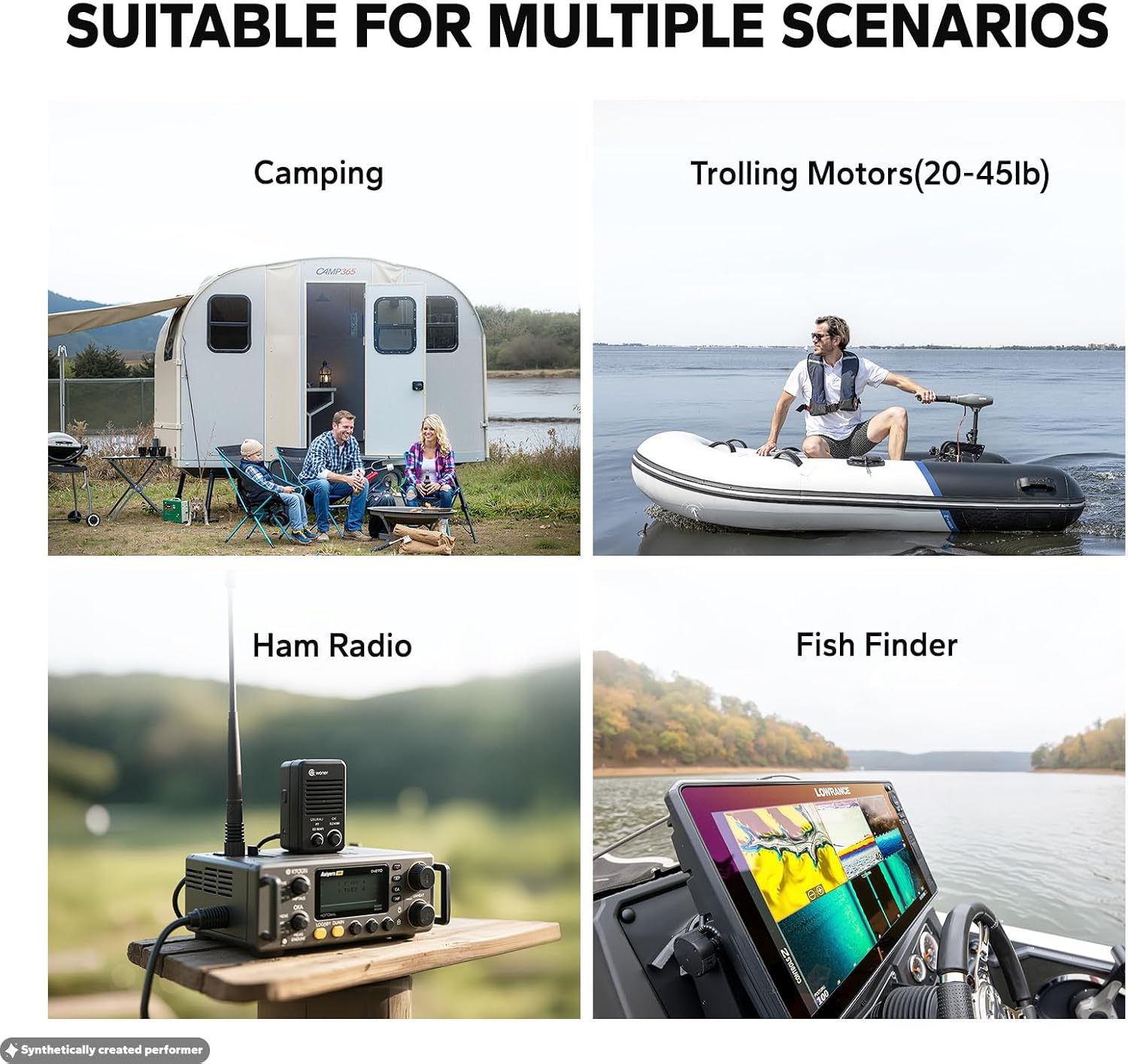 Litime 12V 50Ah LiFePO4 Trolling Motor Battery for Marine RV Solar Camper