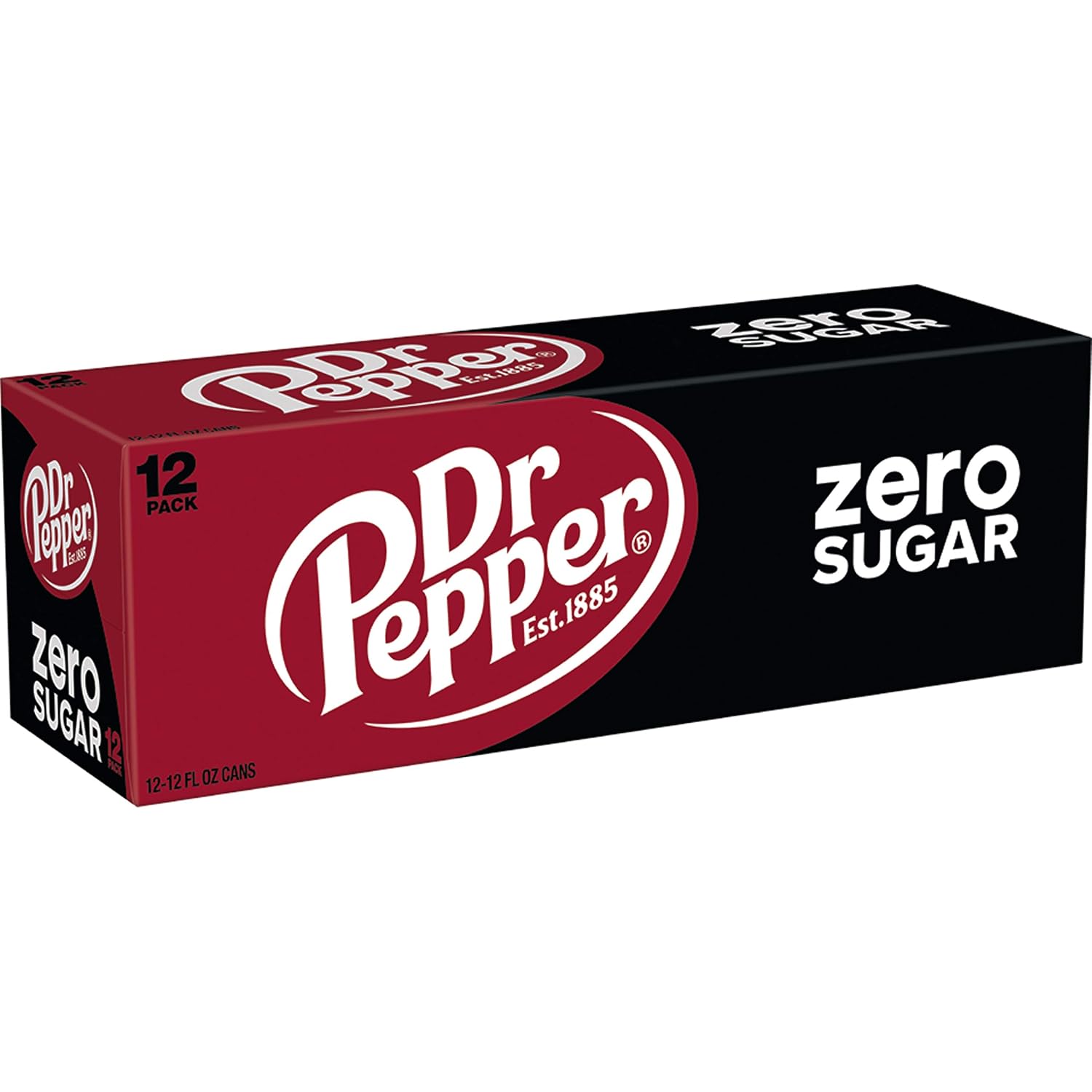 Diet Dr Pepper Soda, 12 fl oz cans, pack of 12