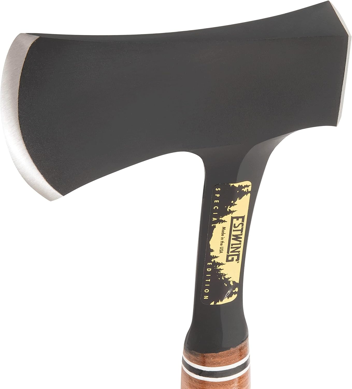 ESTWING Sportsman's Axe - 14" USA Made Special Edition Camping Hatchet with Forged Steel Construction & Genuine Leather Grip - E24ASEA | Made in USA, Outdoor Versatility, Genuine Leather Grip, Forged In One Piece, Heavy Duty Sheath