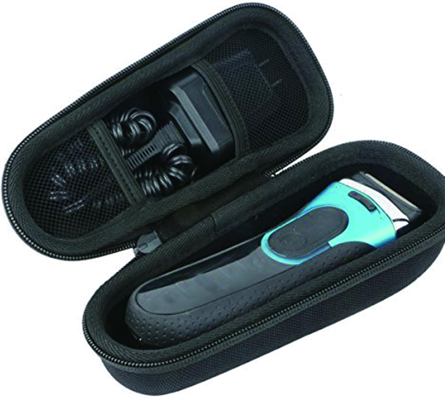 khanka Hard Travel Case for Braun Series 3/5/7/9 Electric Razor, Black | EVA Hard Shell, Accessory Storage Pocket, Travel-Ready Portable Storage