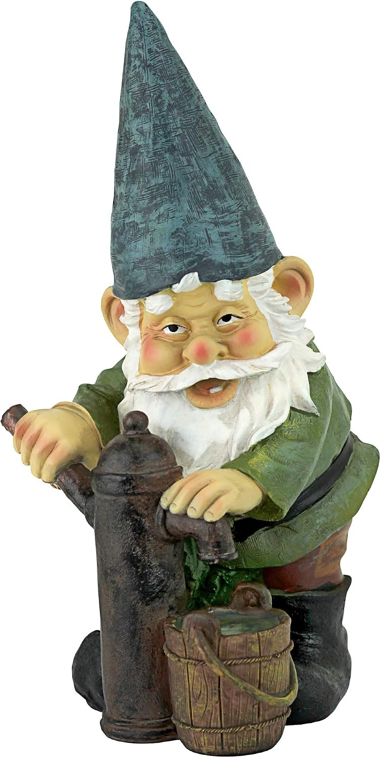 Design Toscano Garden Gnome Statue - Digger The Gnome - Outdoor Garden Gnomes - Funny Lawn Gnome Statues