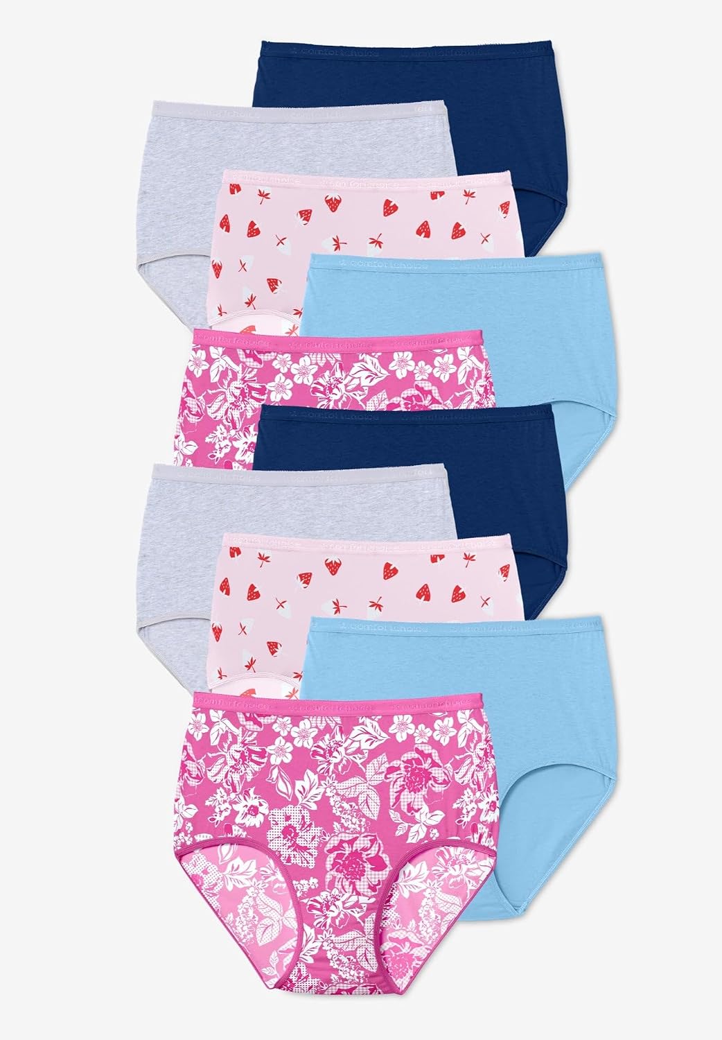 Comfort Choice Full Coverage Cotton Brief 10-Pack