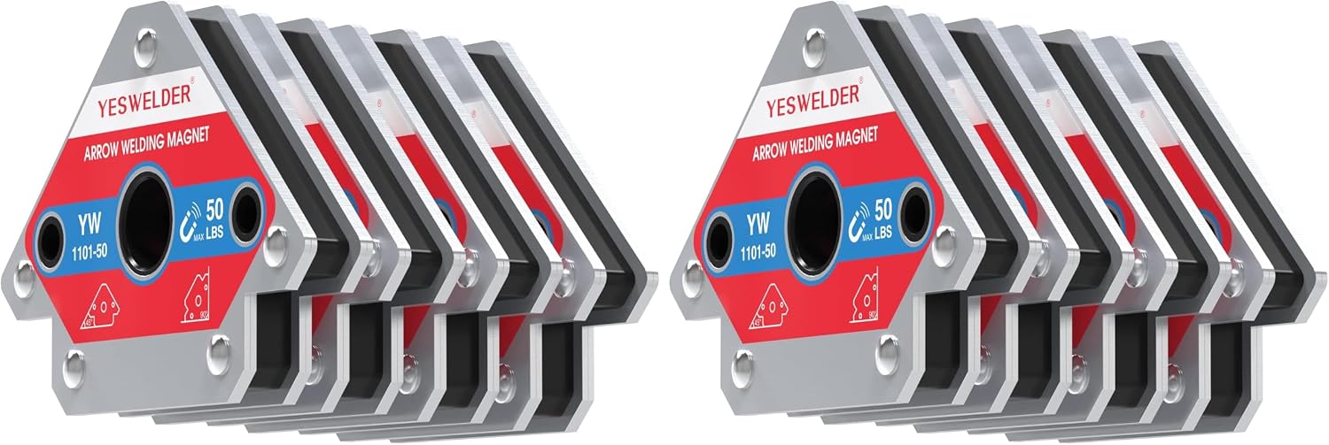 YESWELDER 4-Pc Welding Magnet Set, 50 lb Holding Power Welding Accessories