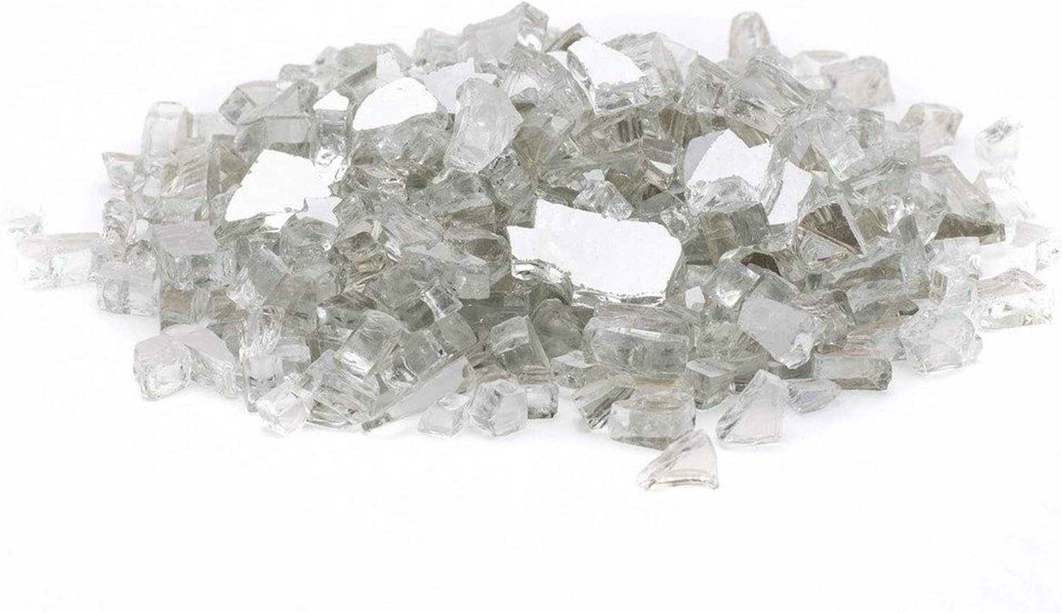 Margo Outdoor Living 20 lb 1/2" Crystal Reflective Fire Glass for Natural or Propane Fire Pit Fireplace Tempered Glass