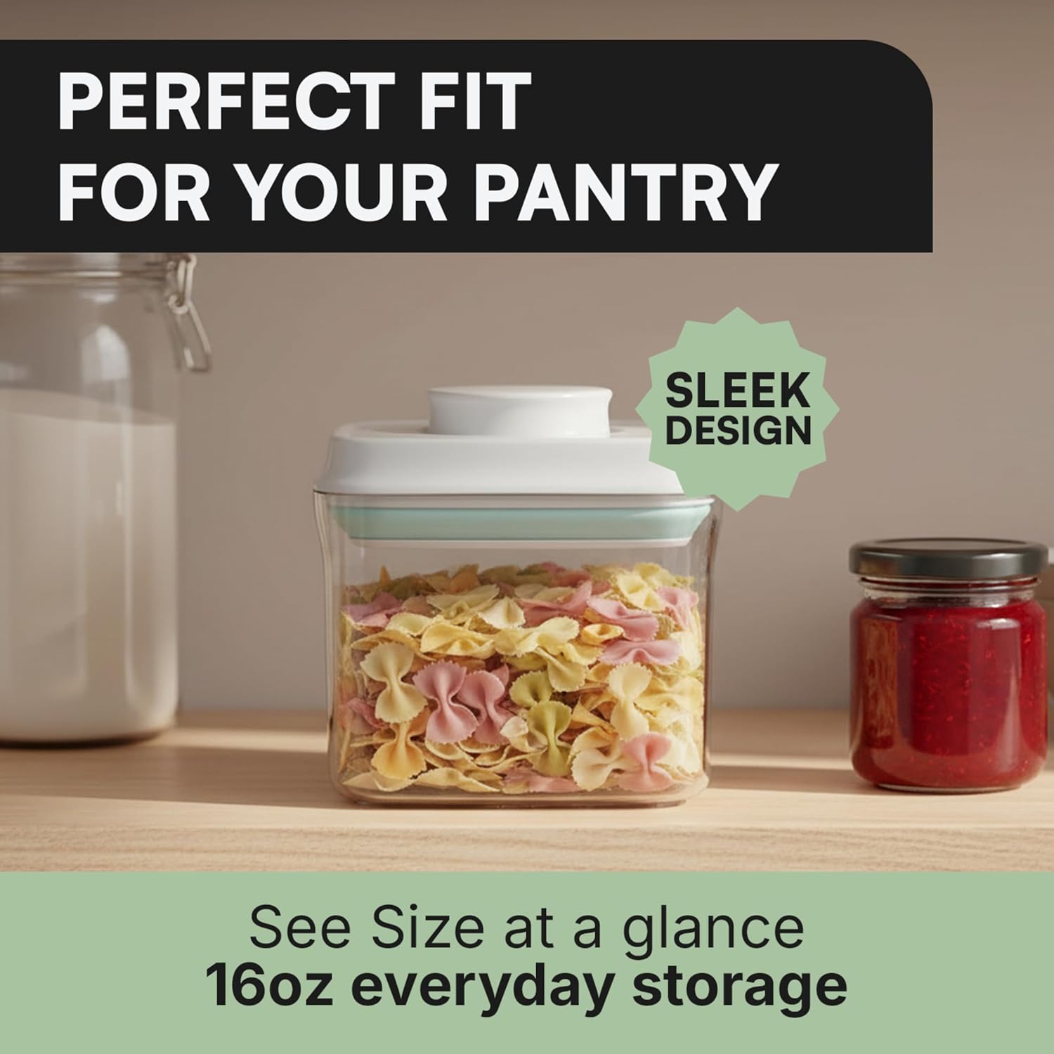 Bop Top Airtight Food Storage Containers | Pop-Top Lid | 16.5 Cups / 135 Oz