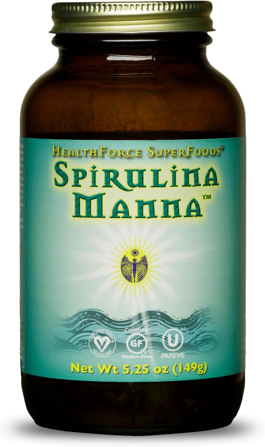 HealthForce SuperFoods Spirulina Manna - 5.25 oz Spirulina Powder - All Natural Nutrient Rich Superfood with Vitamins, Minerals