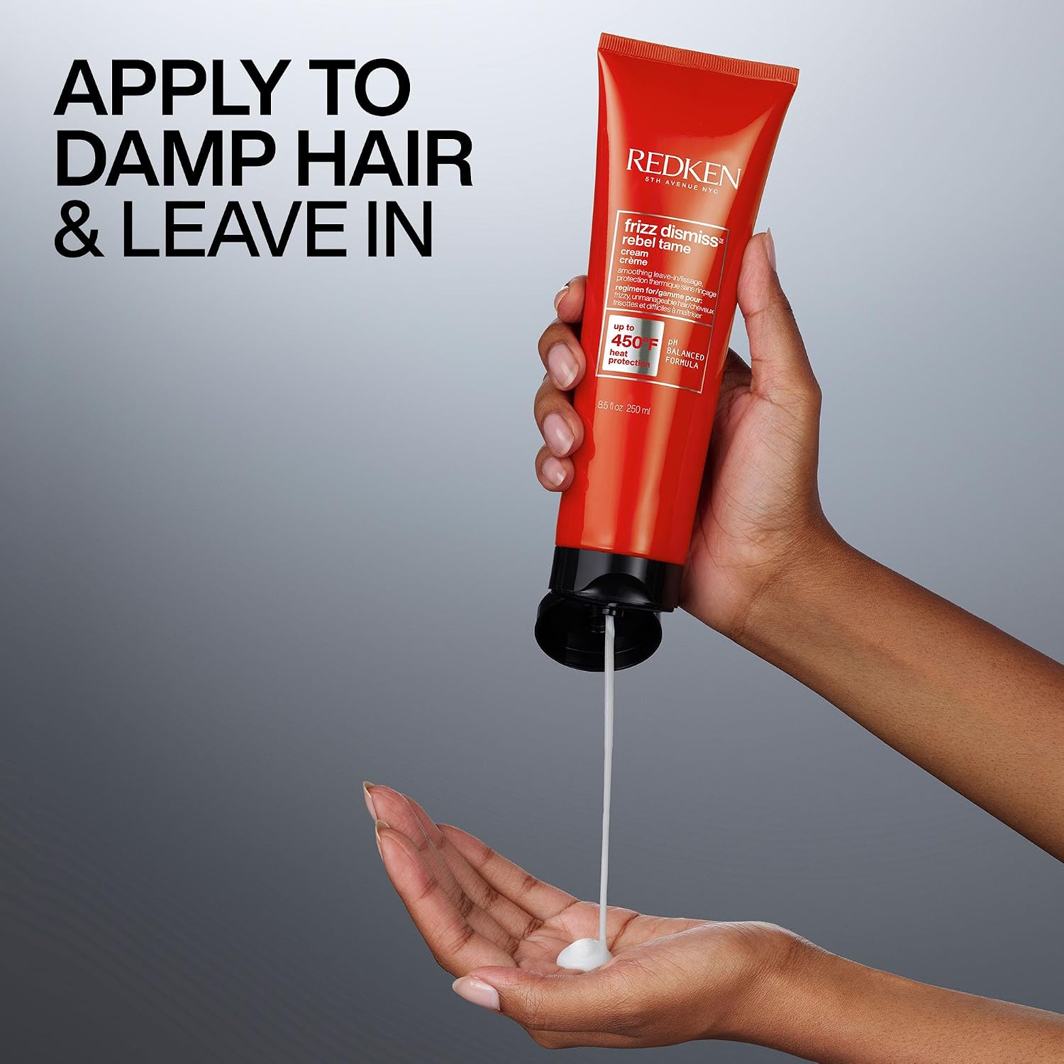 Redken Frizz Dismiss Rebel Tame Heat Protective Leave-In Cream For Frizzy Hair - Protects Hair Against Frizz