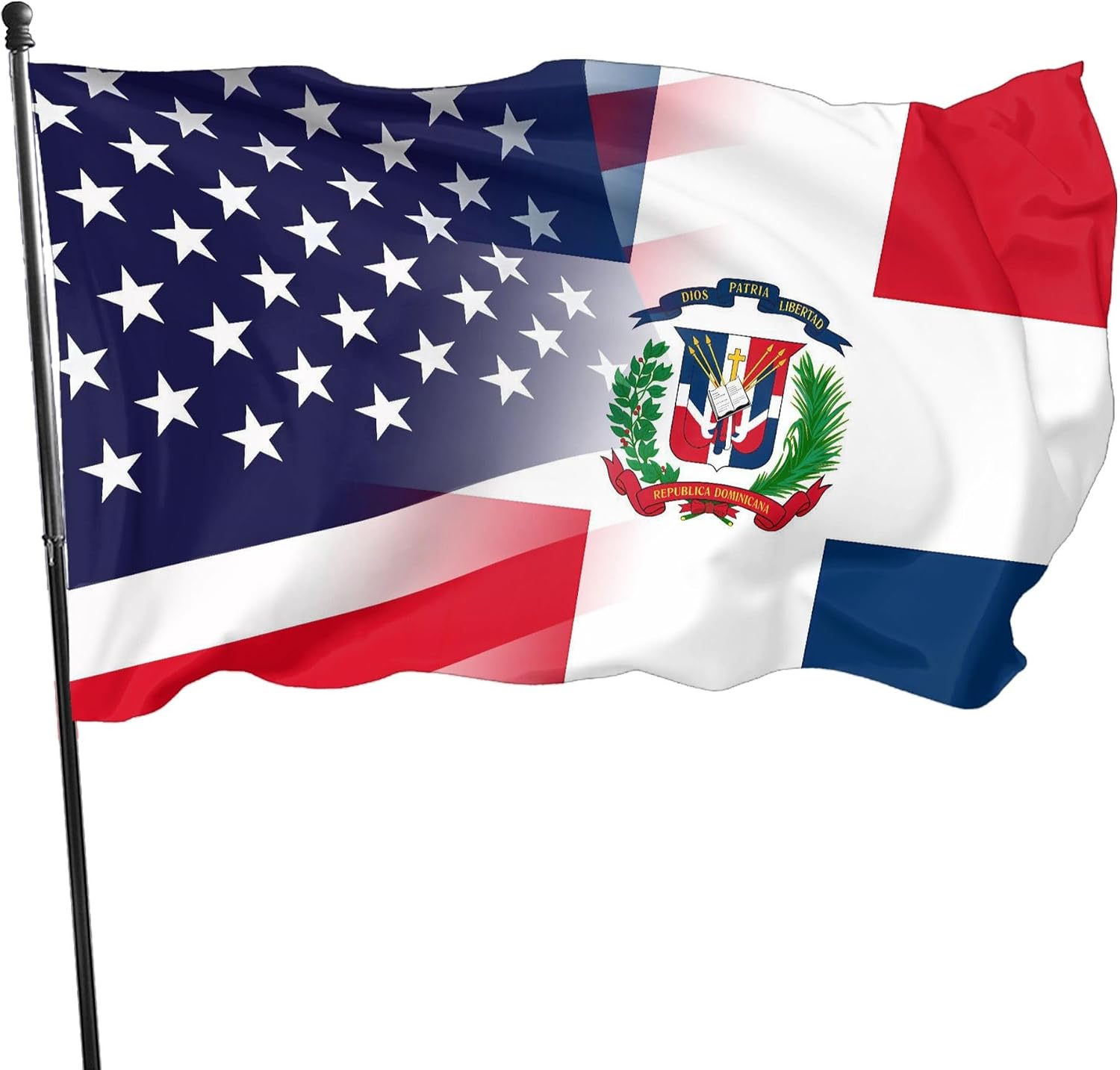 Nicaragua Nicaraguan And American Flag America USA 3x5 Ft Patriotic Banner Outdoor Indoor Decoration National Flags for Garden Car Yard Outside Decor