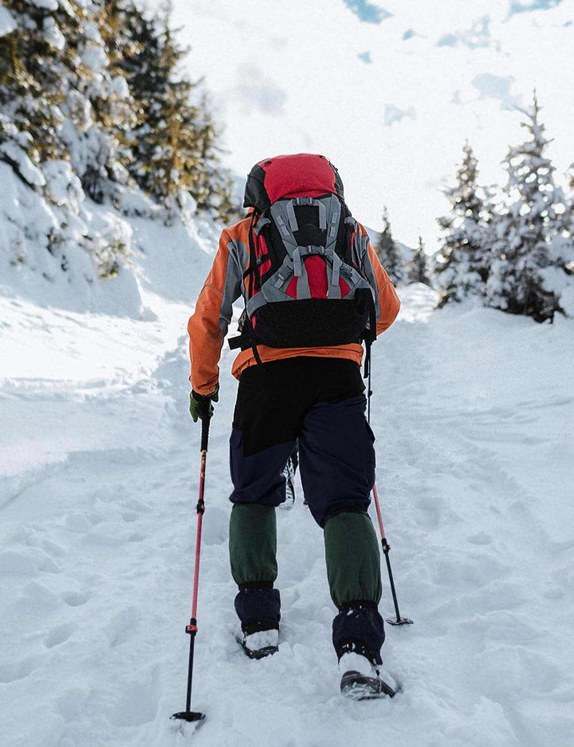 TBMPOY Men's Snow Ski Hiking Pants Waterproof Winter Fleece Lined Pants Camping Skiing Ice Fishing Pants with Belt