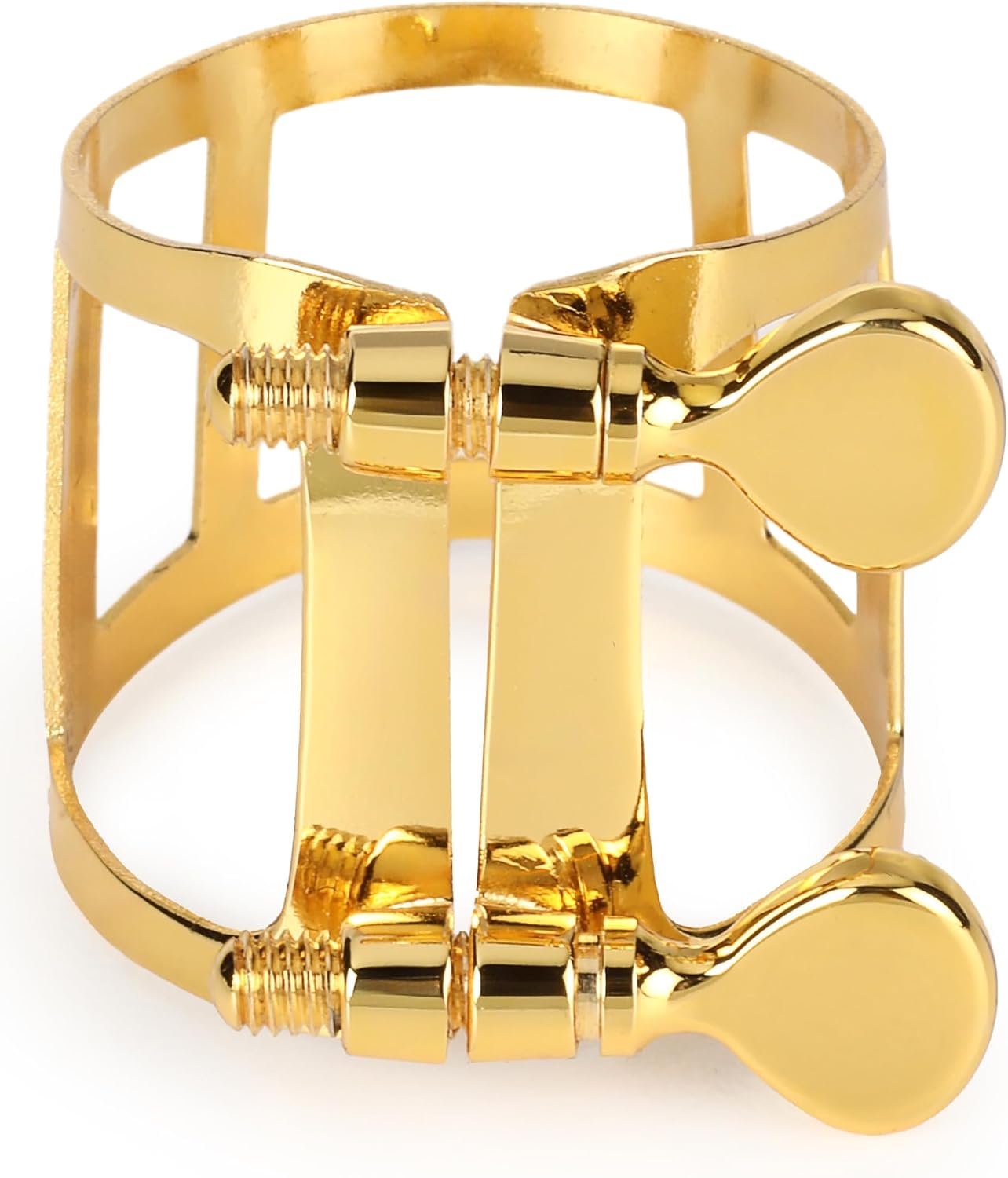 BetterSax Burnin’ Tenor Saxophone Ligature – 24k Gold-Plated Brass