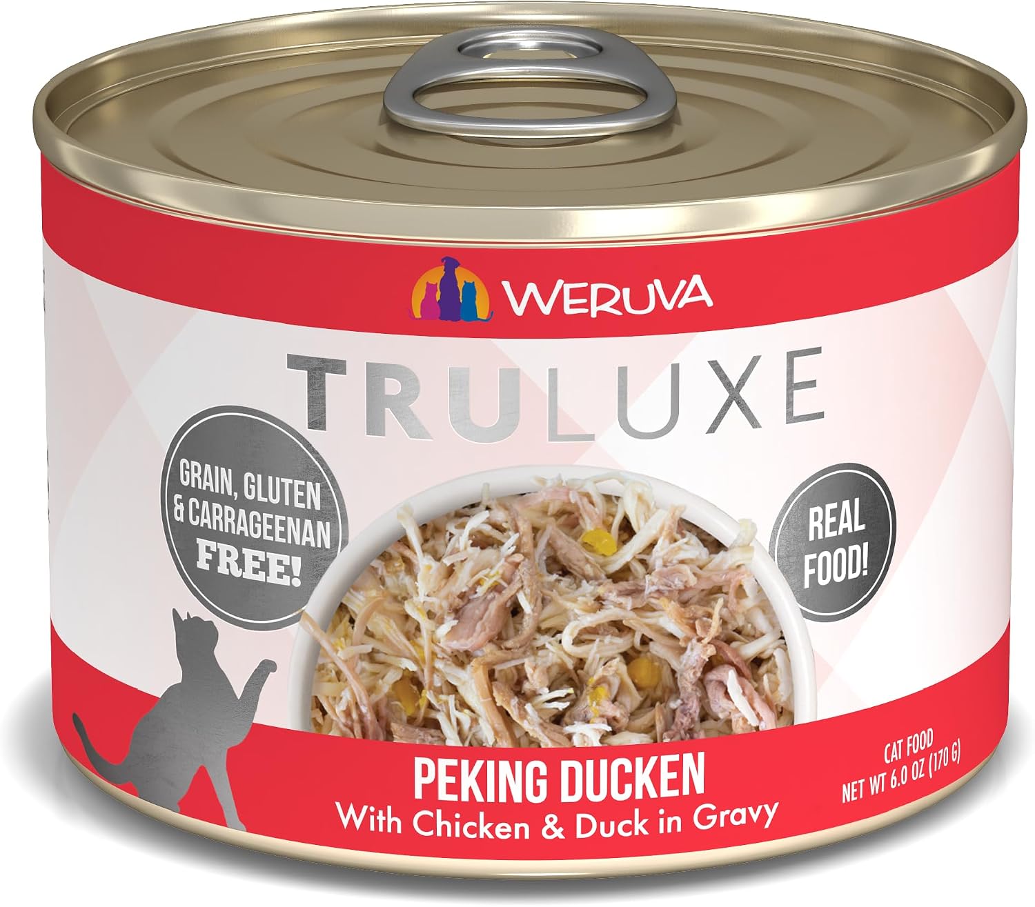 Weruva TruLuxe Cat Food, Peking Ducken with Chicken Breast & Duck Breast in Gravy, 3oz Can (Pack of 24)