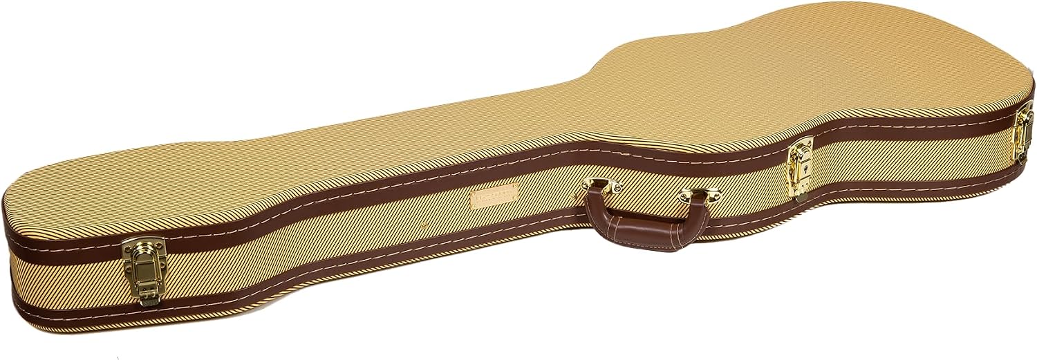Crossrock Hardshell Arch Top wood case fits SG Electric Guitars-Black(CRW620SGBK)