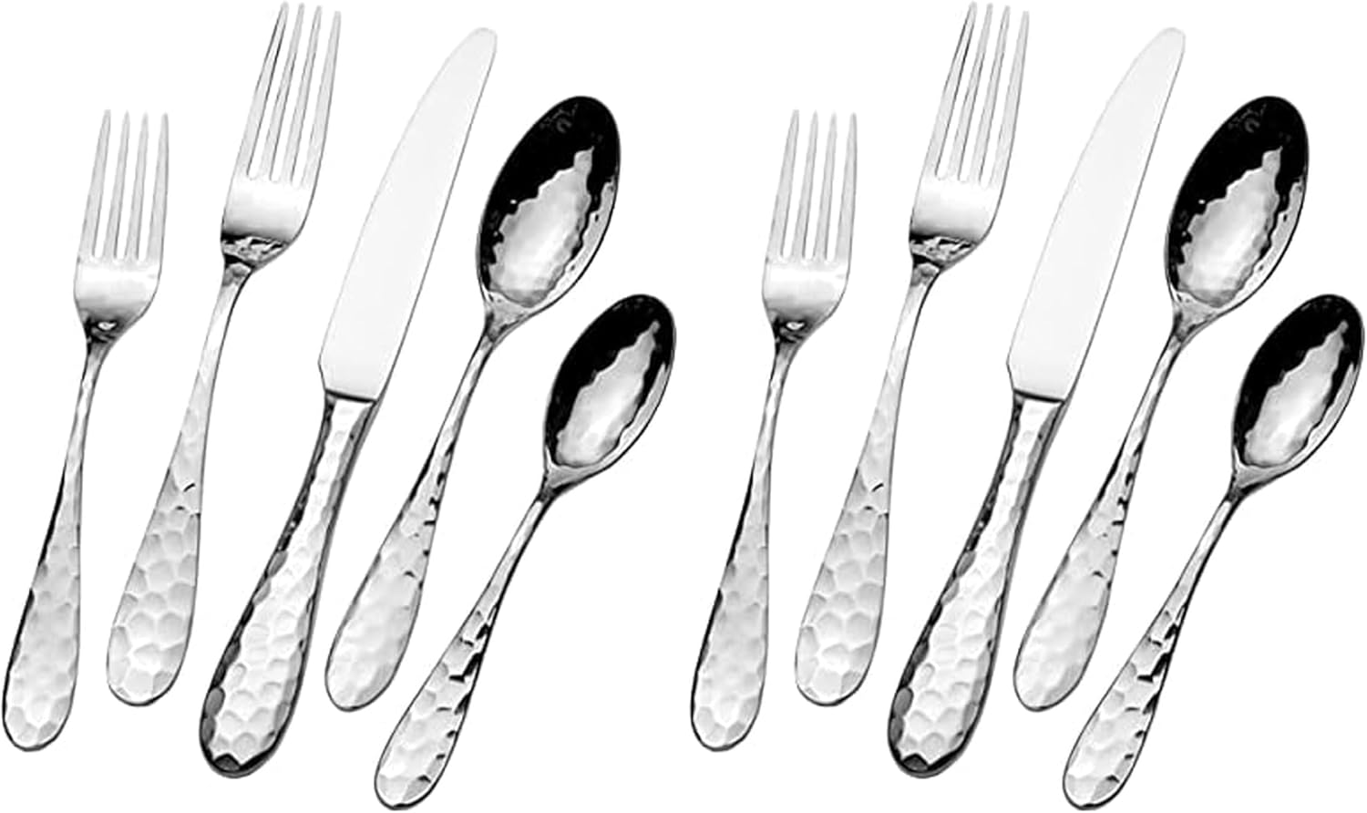 Mikasa Harmony 45-Piece Silverware Set, 18/10 Stainless Steel Cutlery for 8, Includes Forks, Knives, Spoons, and 5-Piece Serving Utensils Set