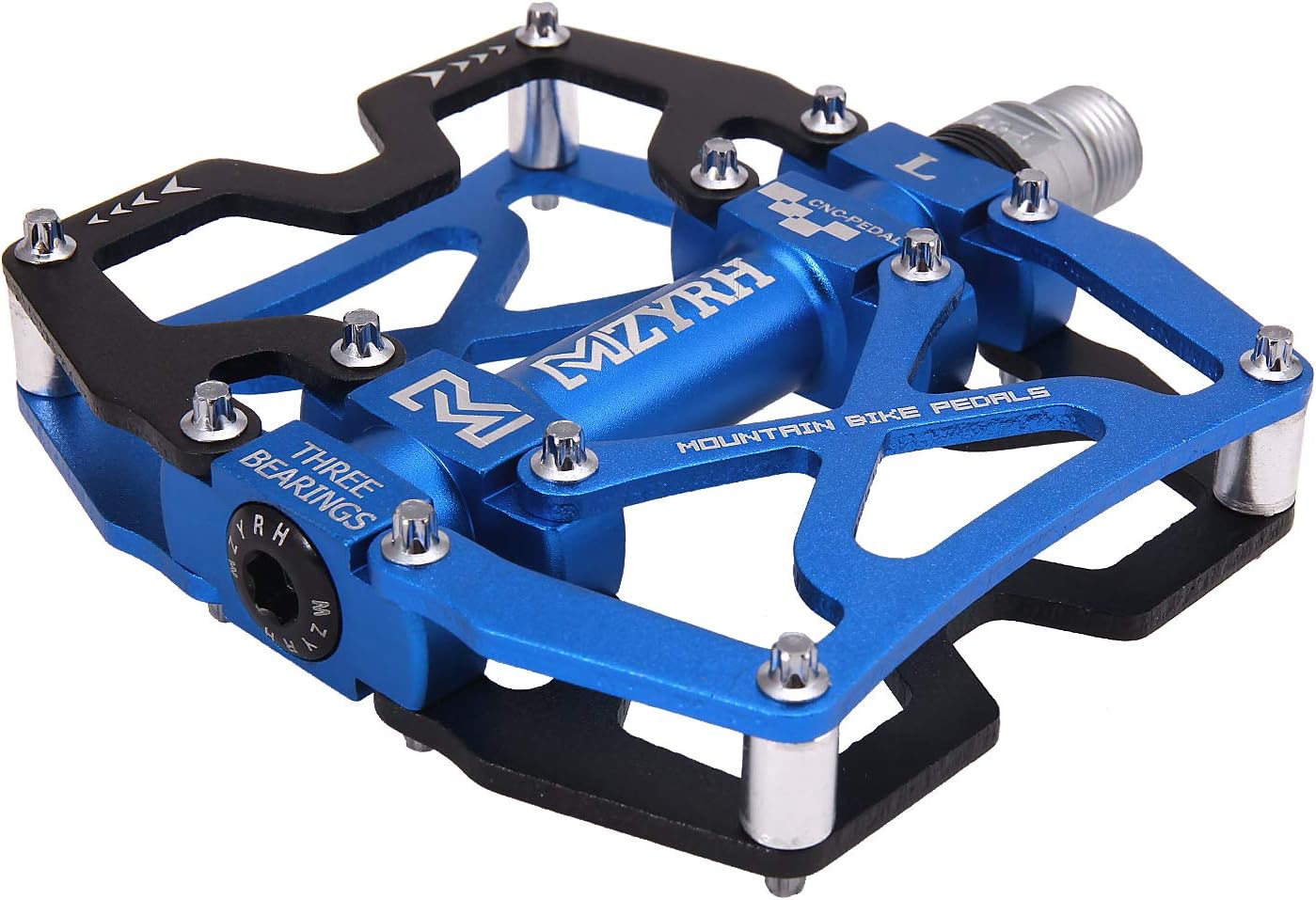 MZYRH Mountain Bike Pedals, Ultra Strong Colorful CNC Machined 9/16" Cycling Sealed 3 Bearing Pedals