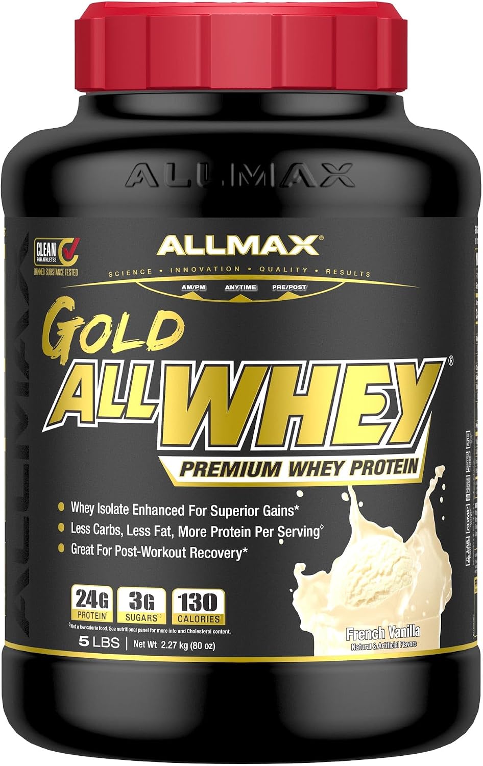 ALLMAX AllWhey Gold Whey Protein Powder, Chocolate Peanut Butter, 5 lb