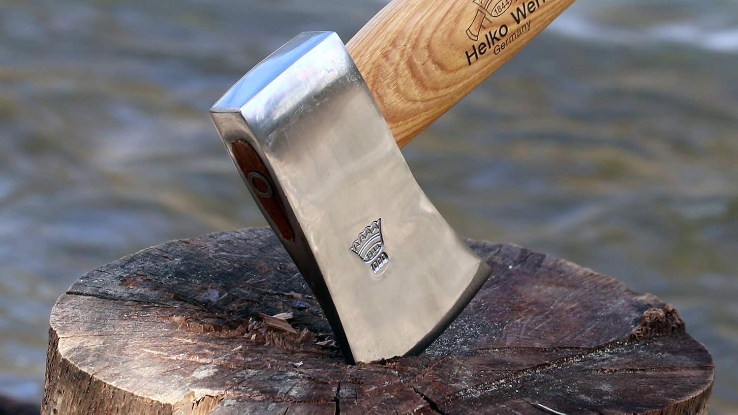 1844 Helko Werk Germany Classic Expedition Felling Axe (10497) | Made in Germany Large Felling Axe for Heavy Duty Felling Trees Cutting Wood and Timber Head 4.5lb, Handle 35 inches
