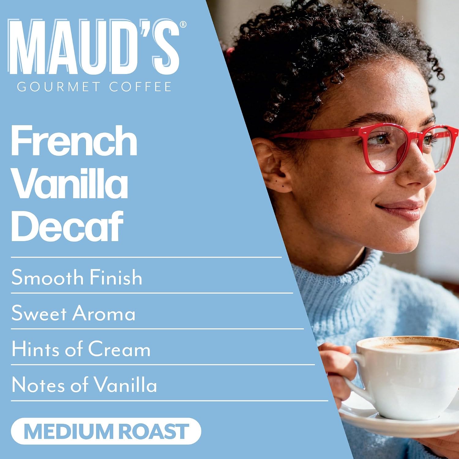 Maud’s Decaf Dark Roast Coffee Pods, 100ct | Decaffeinated Coffee in Single Serve Pods – Compatible with Keurig Coffee Makers