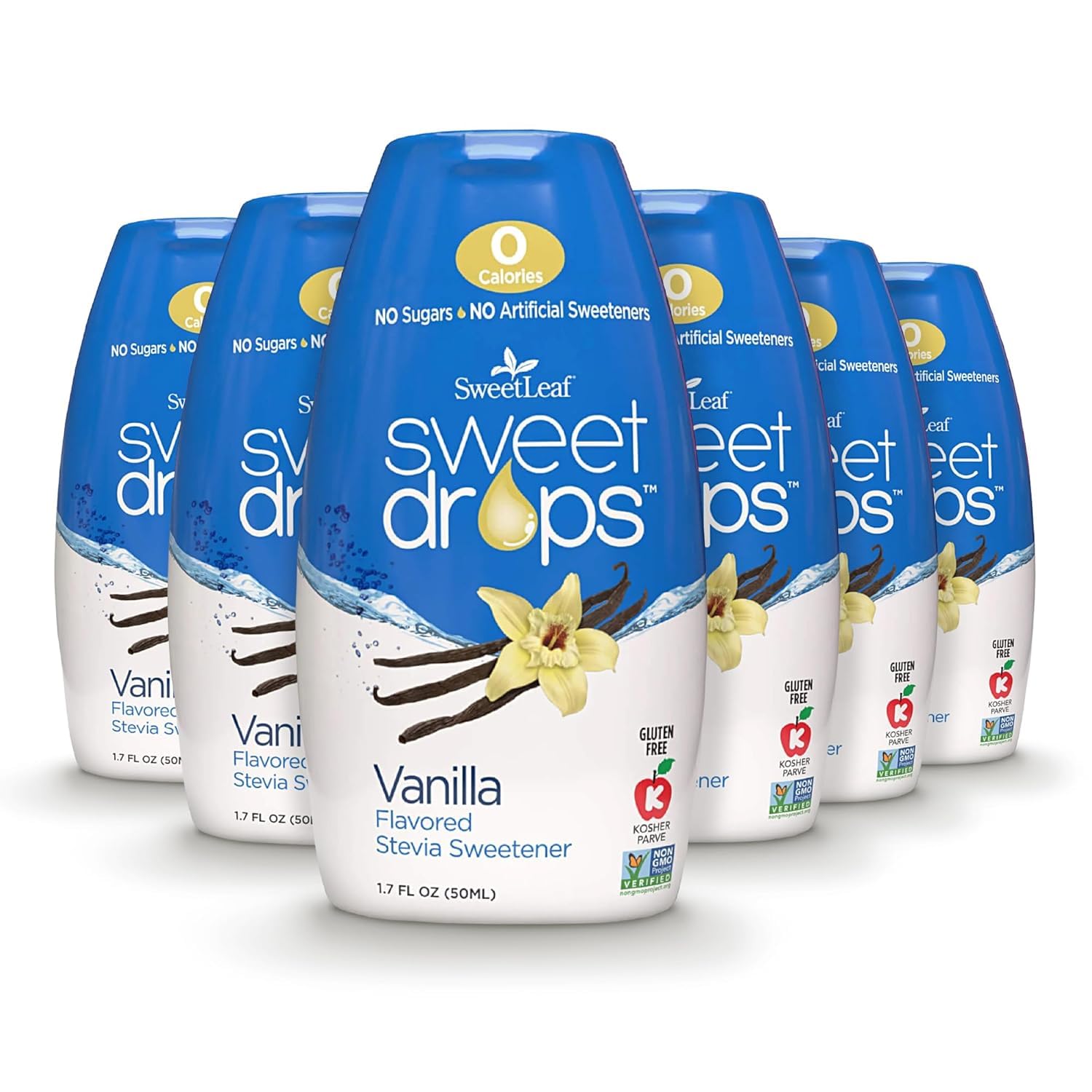 SweetLeaf Stevia Drops Liquid Sweetener, Variety Pack - 1.7 Fl Oz, 4 Pack | Sweet Drops, Stevia Leaf Extract, Zero Calorie, No Erythritol, Sugar Substitute