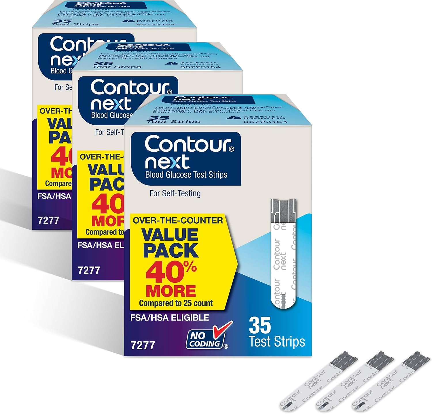Ascensia CONTOUR NEXT Blood Glucose Diabetes Test Strips, 35 Count