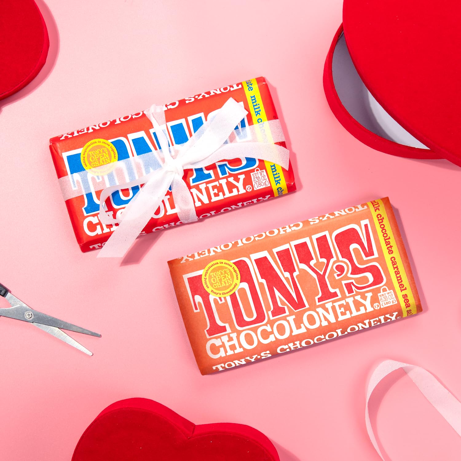 Tony’s Chocolonely Super Duper Milk Chocolate Candy Bar Bundle, Milk & White Chocolate With Sea Salt, Caramel, Pretzel Toffee, Almond, Hazelnut, Made From Quality Fairtrade Cocoa, 6 Bars, 6.35 Oz Each