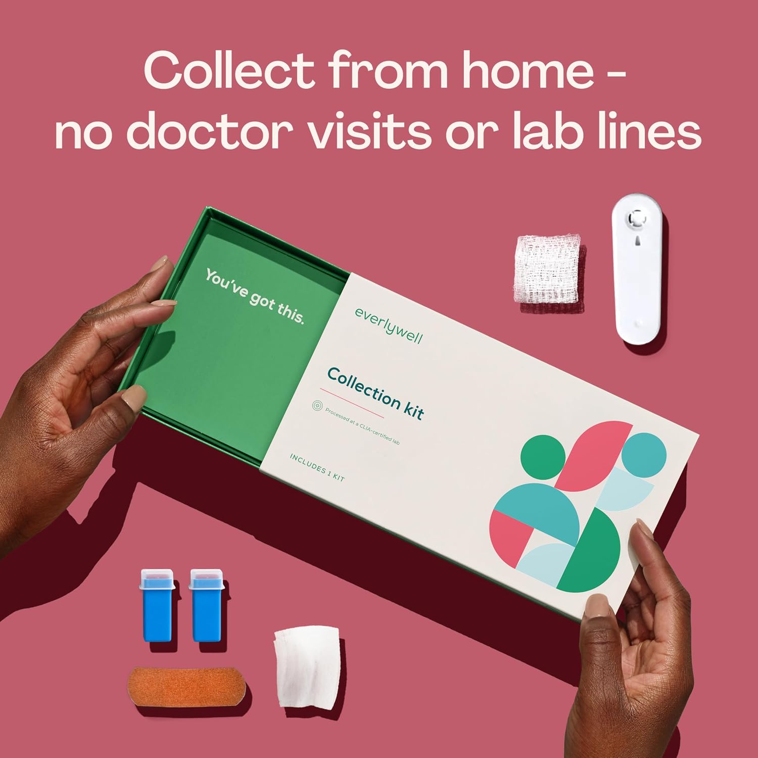 Everlywell Heart Health At-Home Lab Test for Women and Men, Measures Cholesterol, Triglyceride and HbA1c Levels, Accurate Blood Analysis