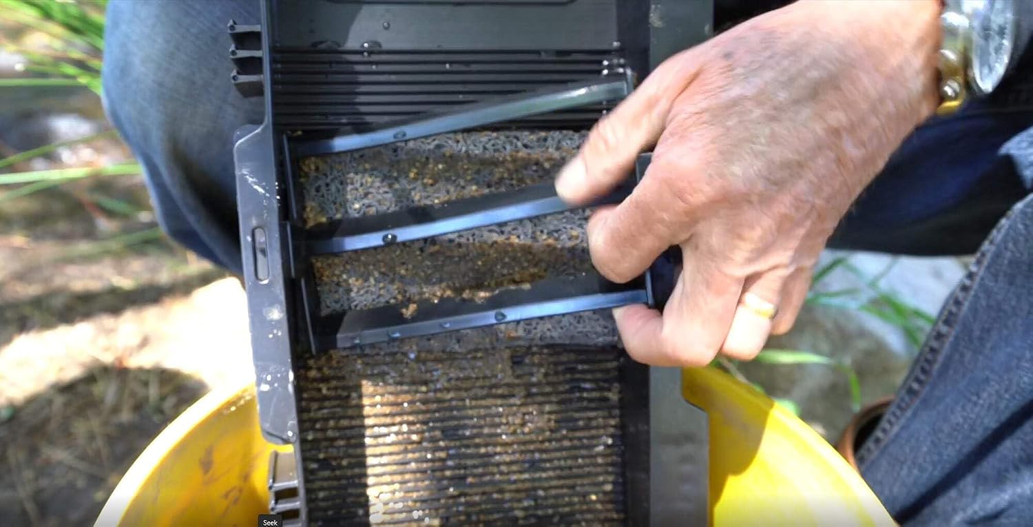 Portable Expandable Sluice Box for Gold Mining and Prospecting; Includes Miner's Moss, Hungarian Style riffles, and deep V riffles. Essential Tool for Gold panning Kits