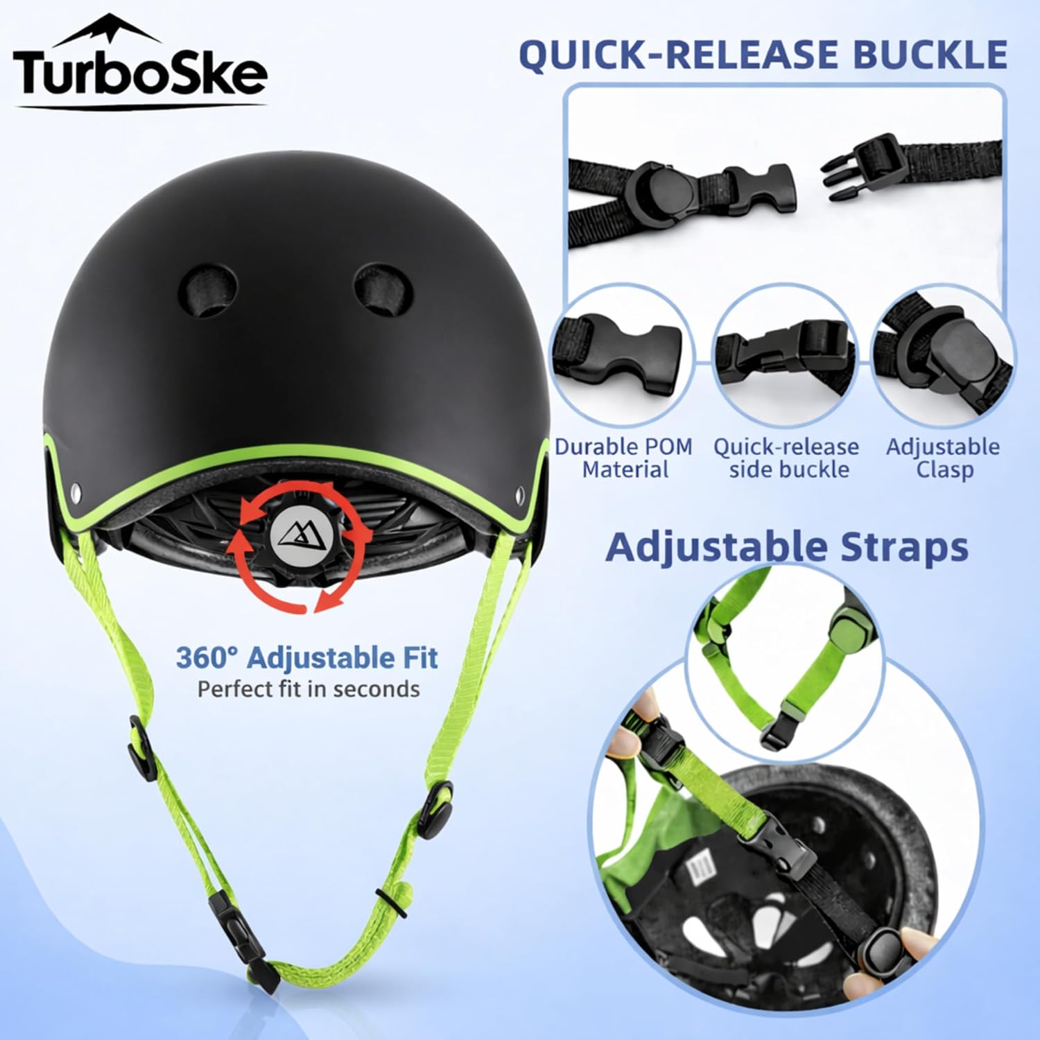 Skateboard Helmet,BMX Bike Multi-Sport Helmet for Youth,Men Women