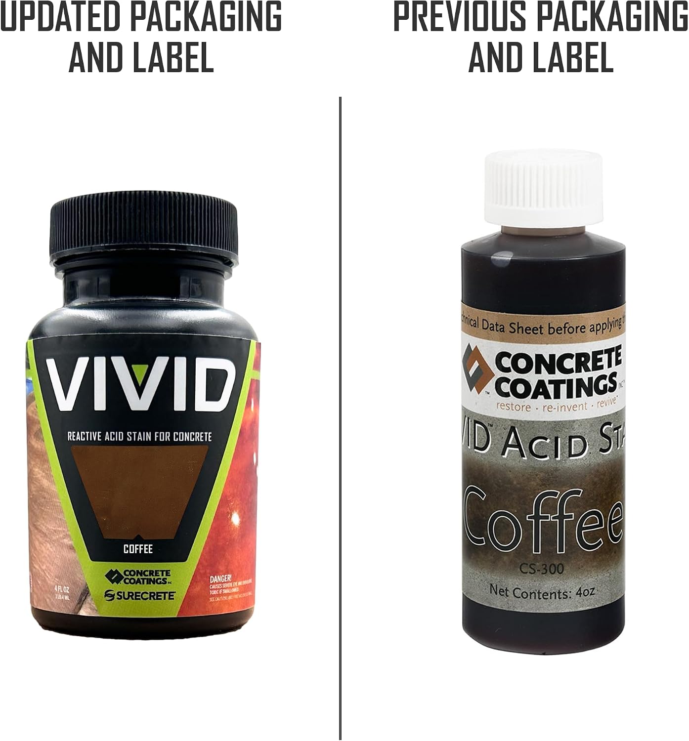 CC Concrete Coatings Vivid Acid Stain for Concrete | Weathered Terracotta | 4 oz Tester