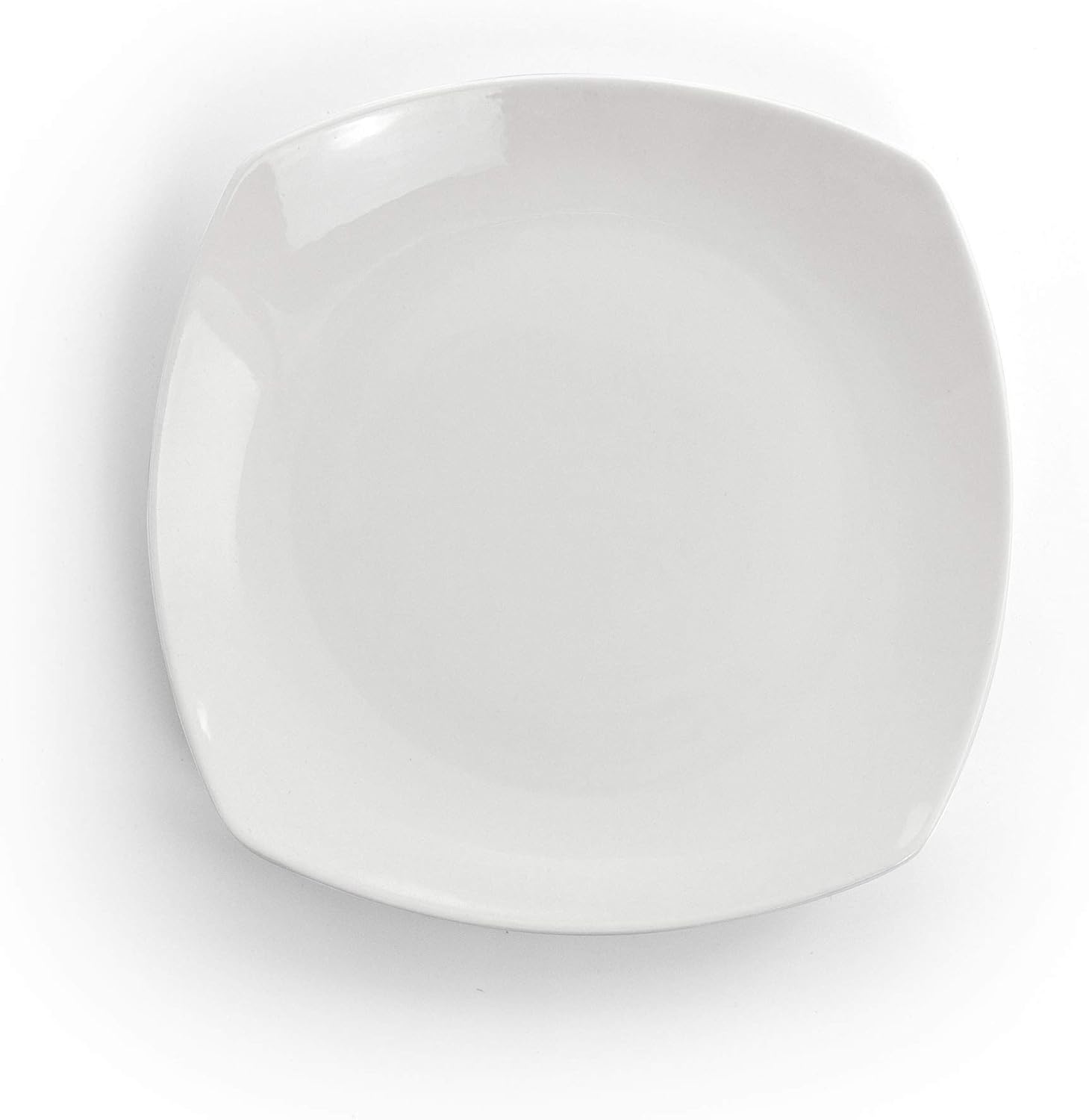Elama Cara 16 Piece Round Porcelain Dinnerware Set in White
