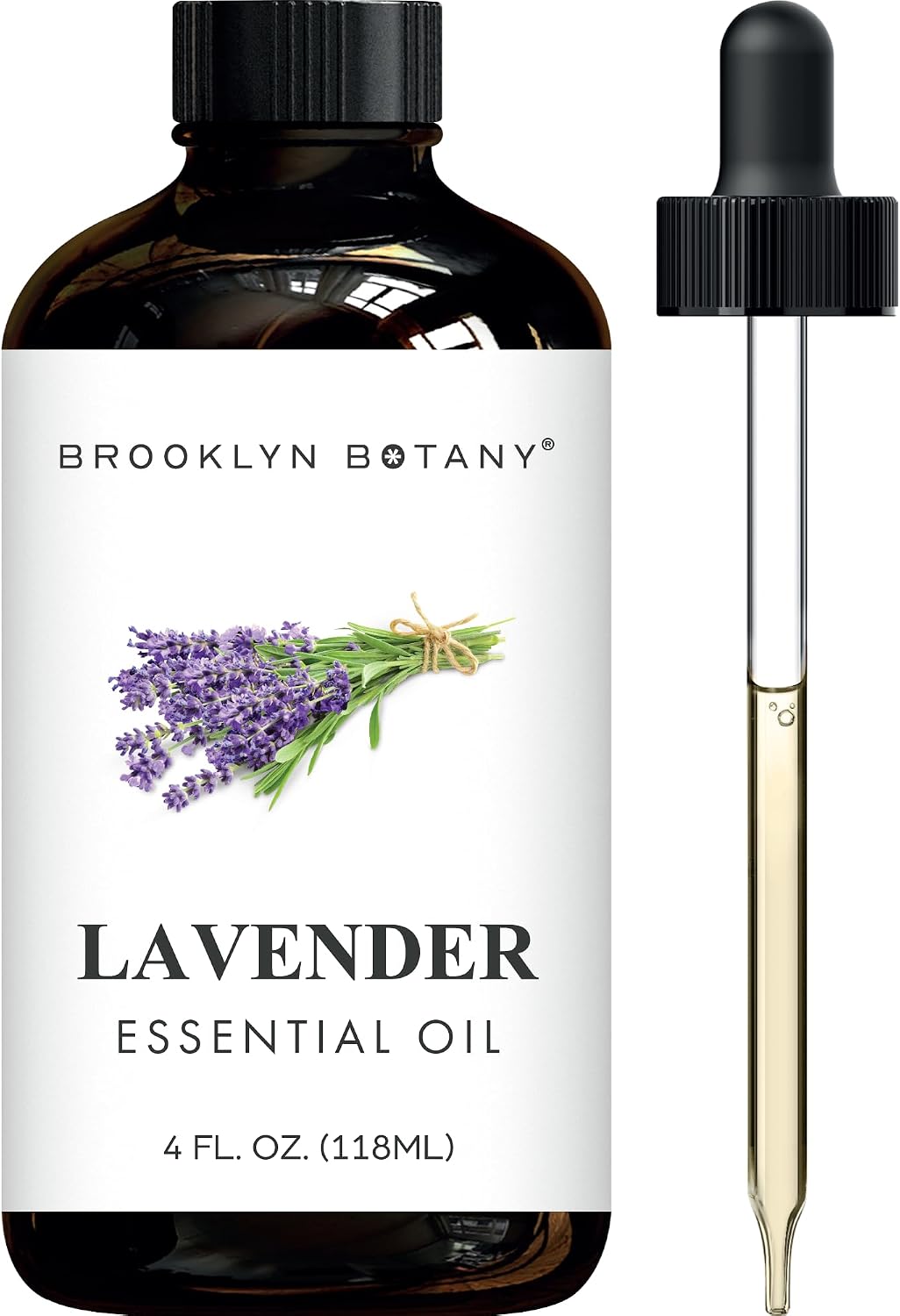 Brooklyn Botany Peppermint Essential Oil - Huge 4 Fl Oz - 100% Pure and Natural - Premium Grade with Dropper - for Aromatherapy and Diffuser