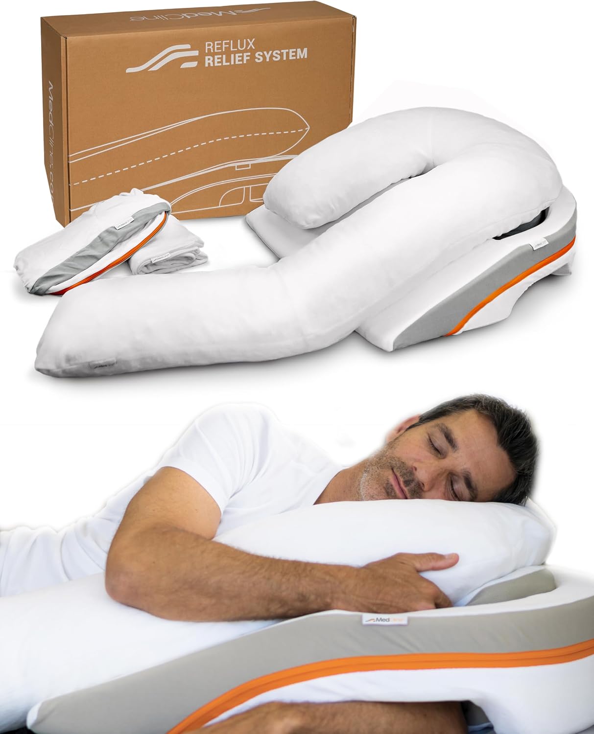 MedCline Acid Reflux Relief System with Extra Cases, 5'4" and Under