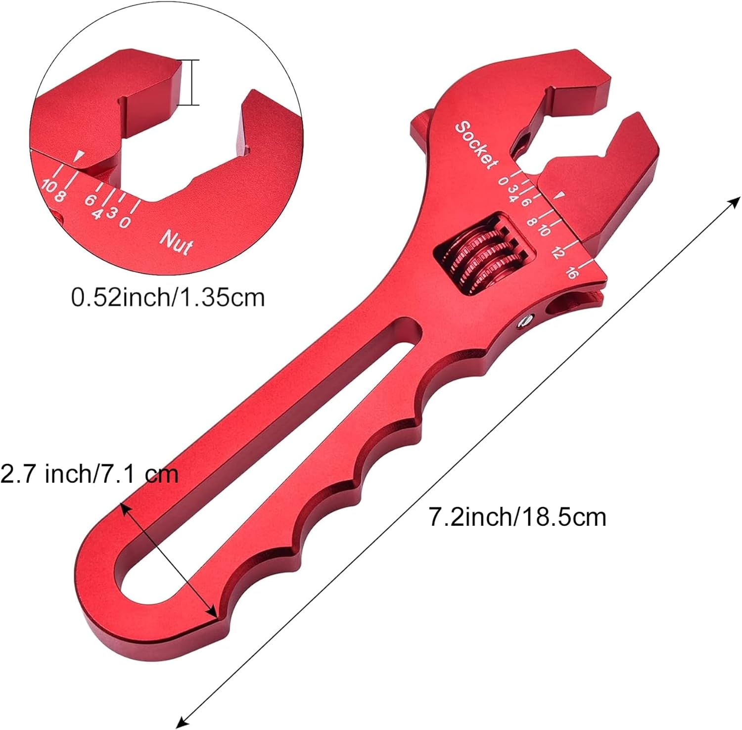 EVIL ENERGY AN Hose Fitting Adjustable Wrench Spanner Lightweight Aluminum 3AN-16AN Blue